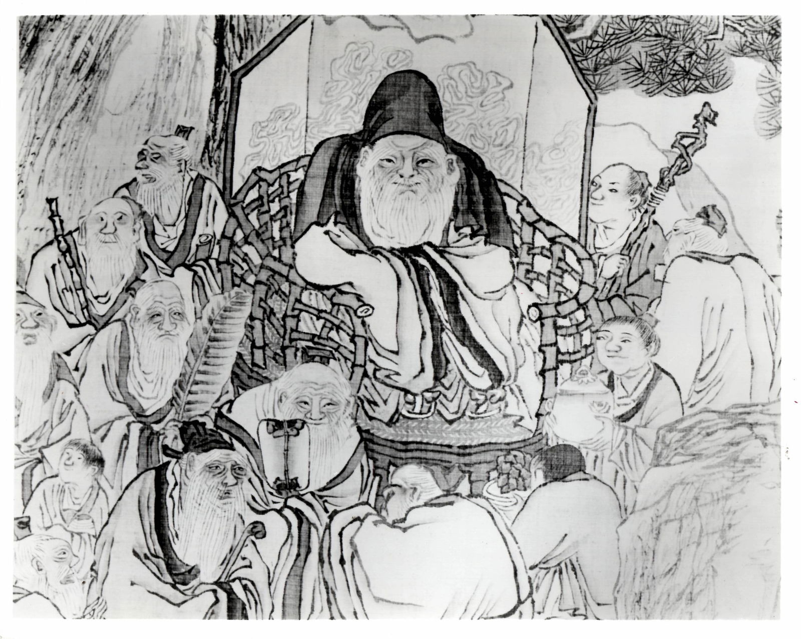 1985 Photo One Hundred Old Men, by Yosa Buson, New Orleans Museum of Art: 1985 Photo One Hundred Old Men, by Yosa Buson, New Orleans Museum of Art: Approx Photo size:10 x 8 inches each: Provenance New York-Based Photography Collector & Curator -Collection of Rare & Vintage