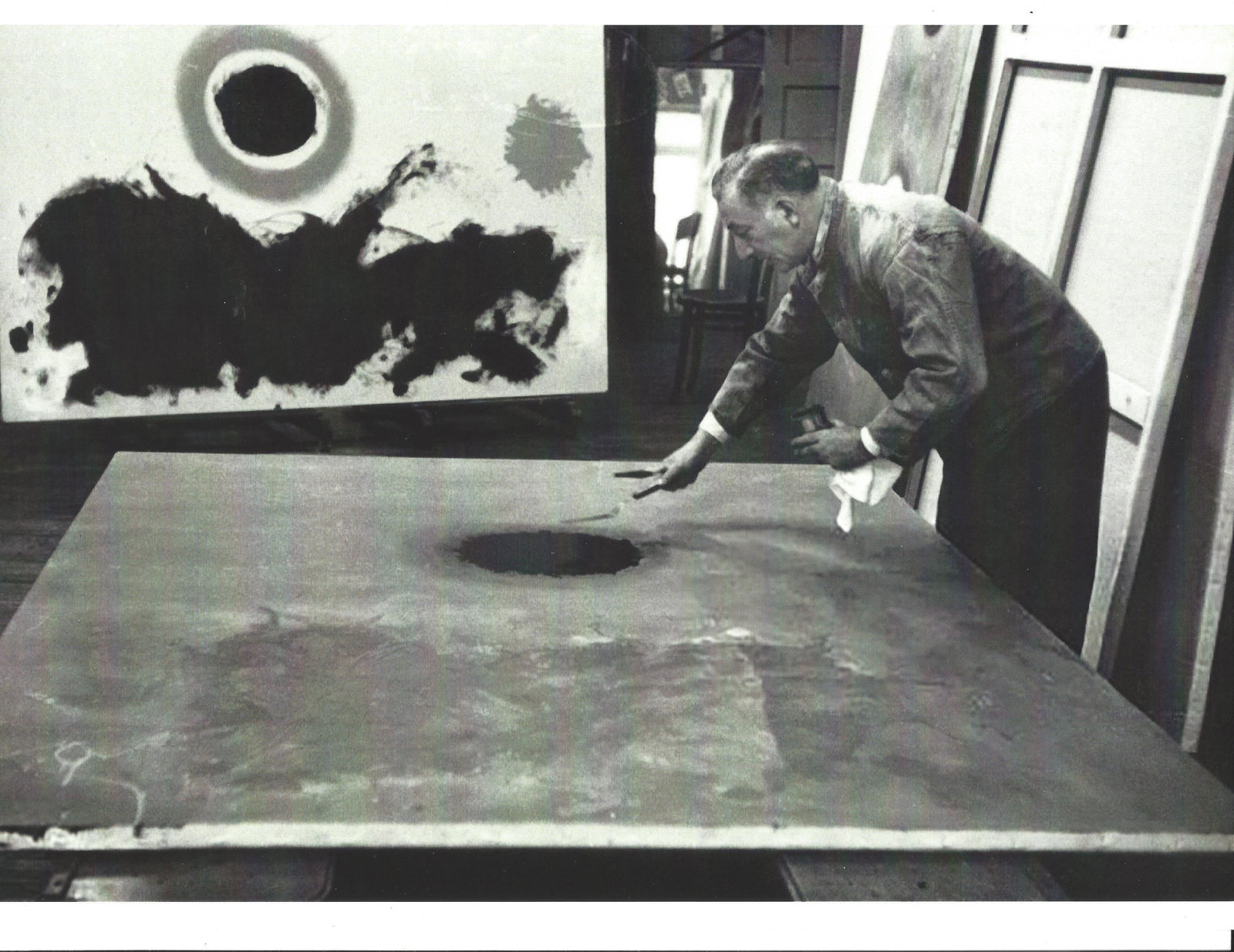 American Painter Adolph Gottlieb Portrait Print Photography Working On A Painting 1962 (1 of 2)