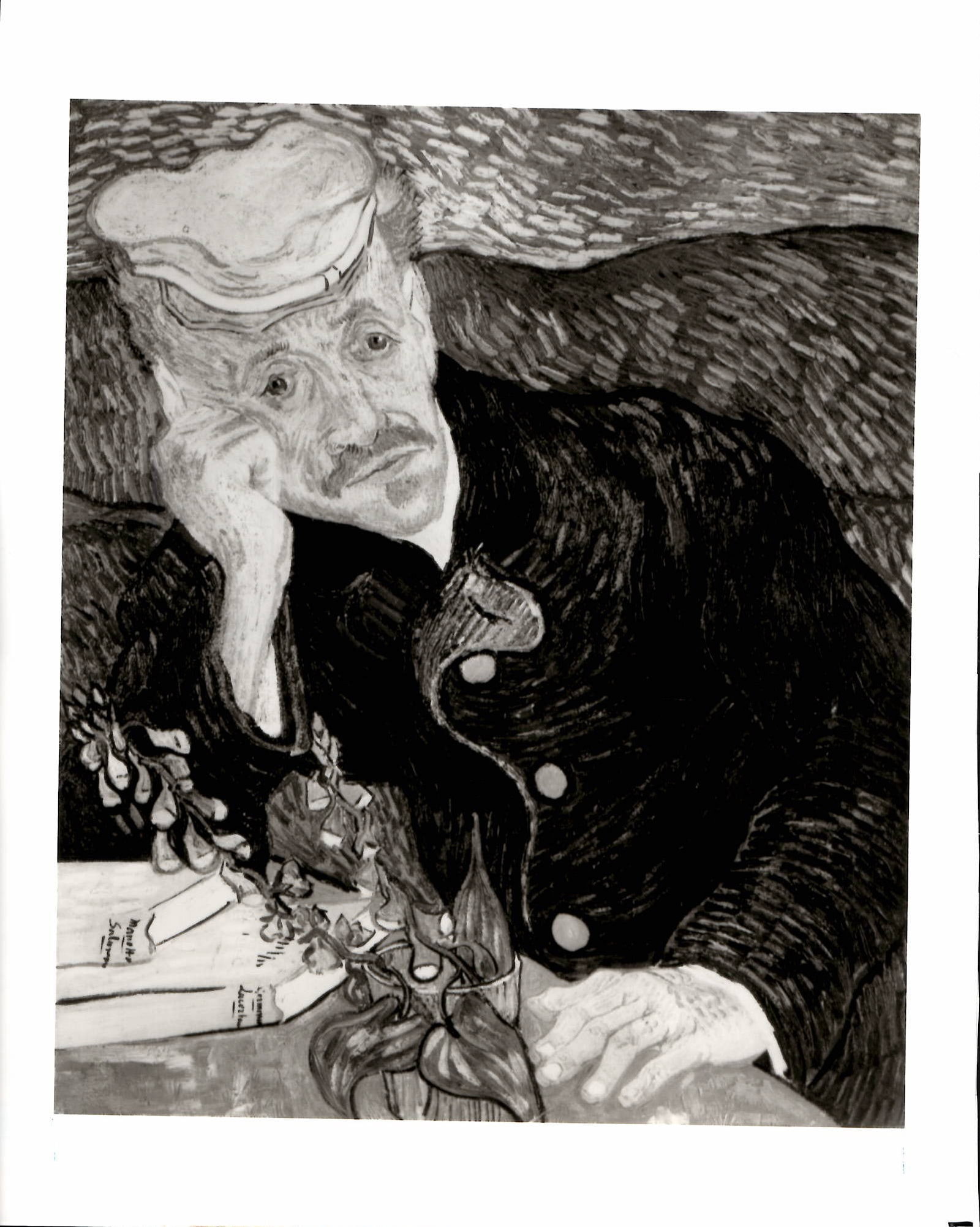 1990 Photo Portrait of Dr. Gachet by Vincent Van Gogh (1 of 2)