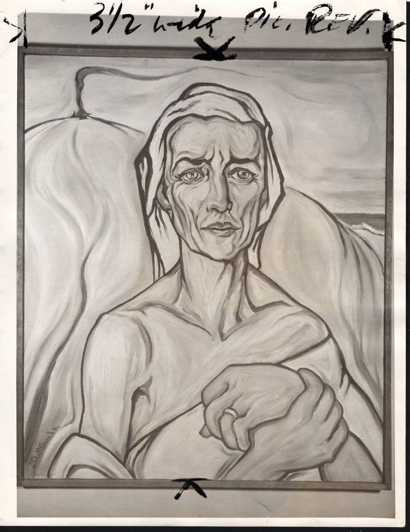 1957 Photo The Beacon Painting By Alice Stallknec: 1957 Photo The Beacon Painting By Alice Stallknecht.8.5 x 11 in fair condition with average wear and tear of handling and a 1/2" tear... fair condition with average wear and tear of handling. Fair con