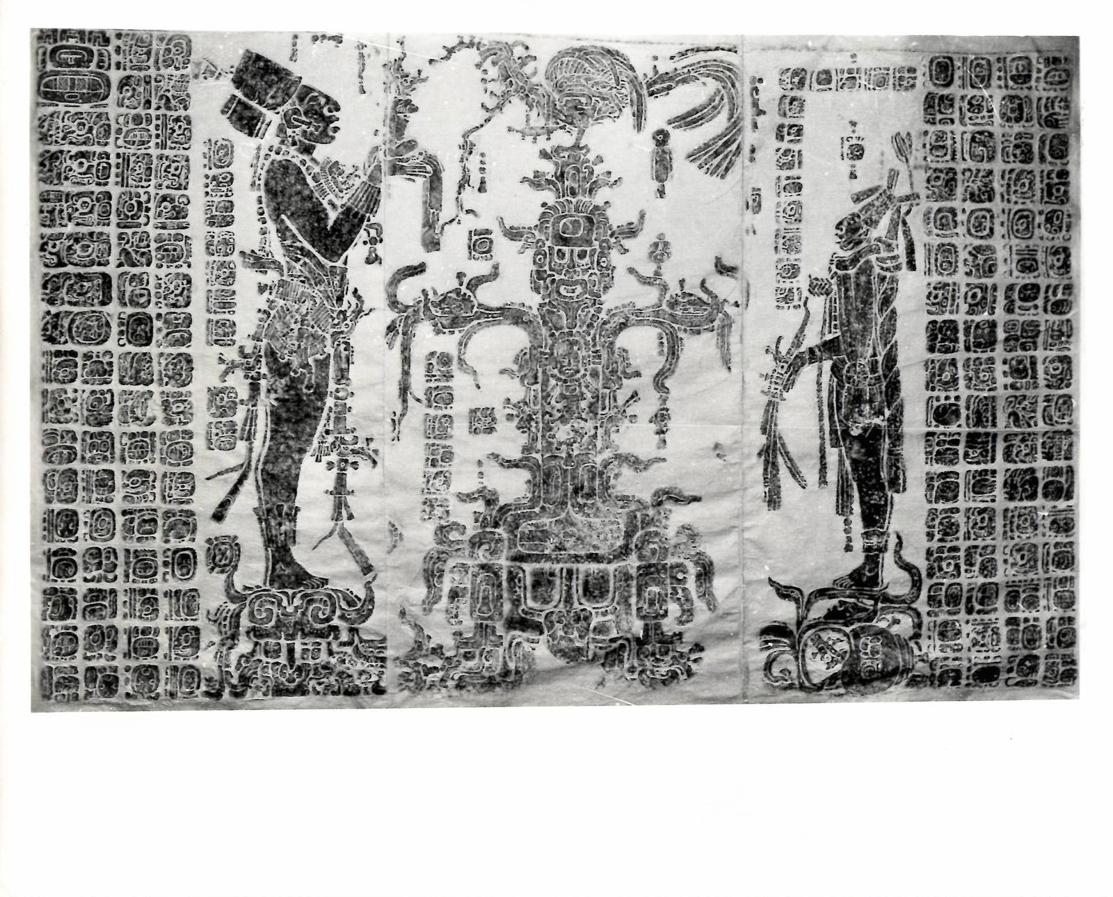 Rubbing Of Detail of Sarcophagus Palenque Mexico Photo (1 of 2)