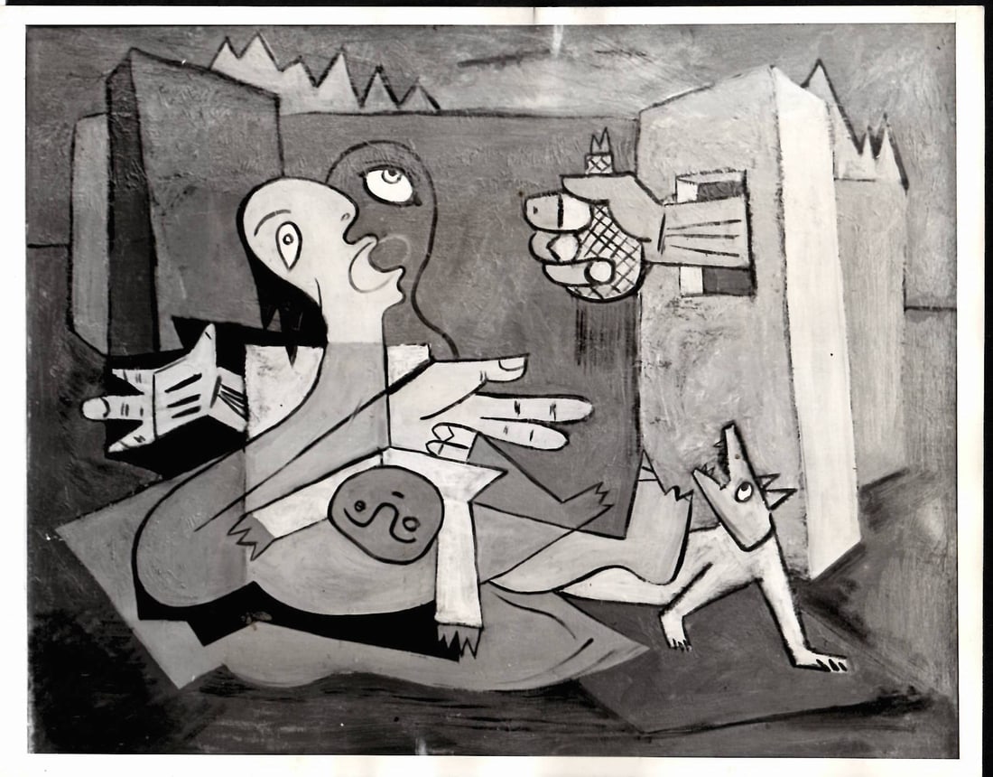 1938 Photo New York Abstractionist Charles Mattox Paint (1 of 2)