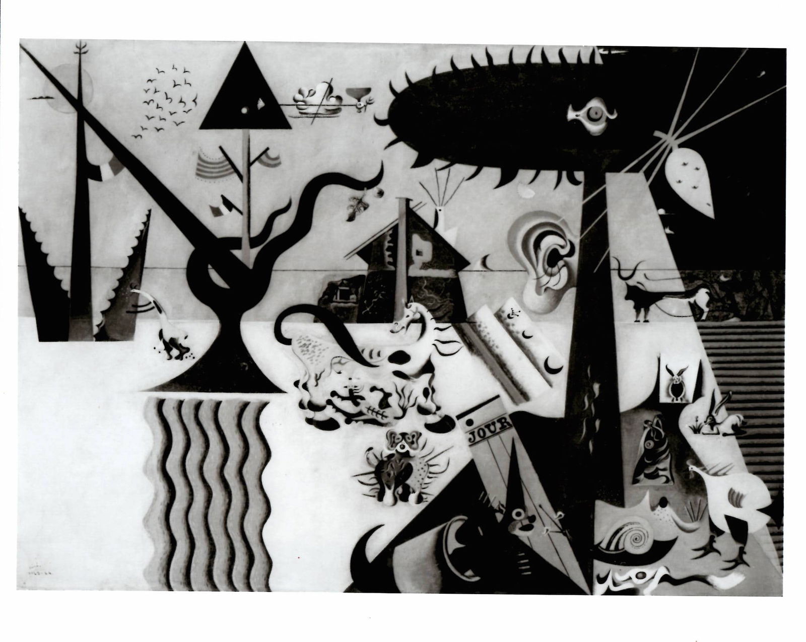 1992 Photo-The Tilled Field-Oil Painting by Joan Miro (1 of 2)