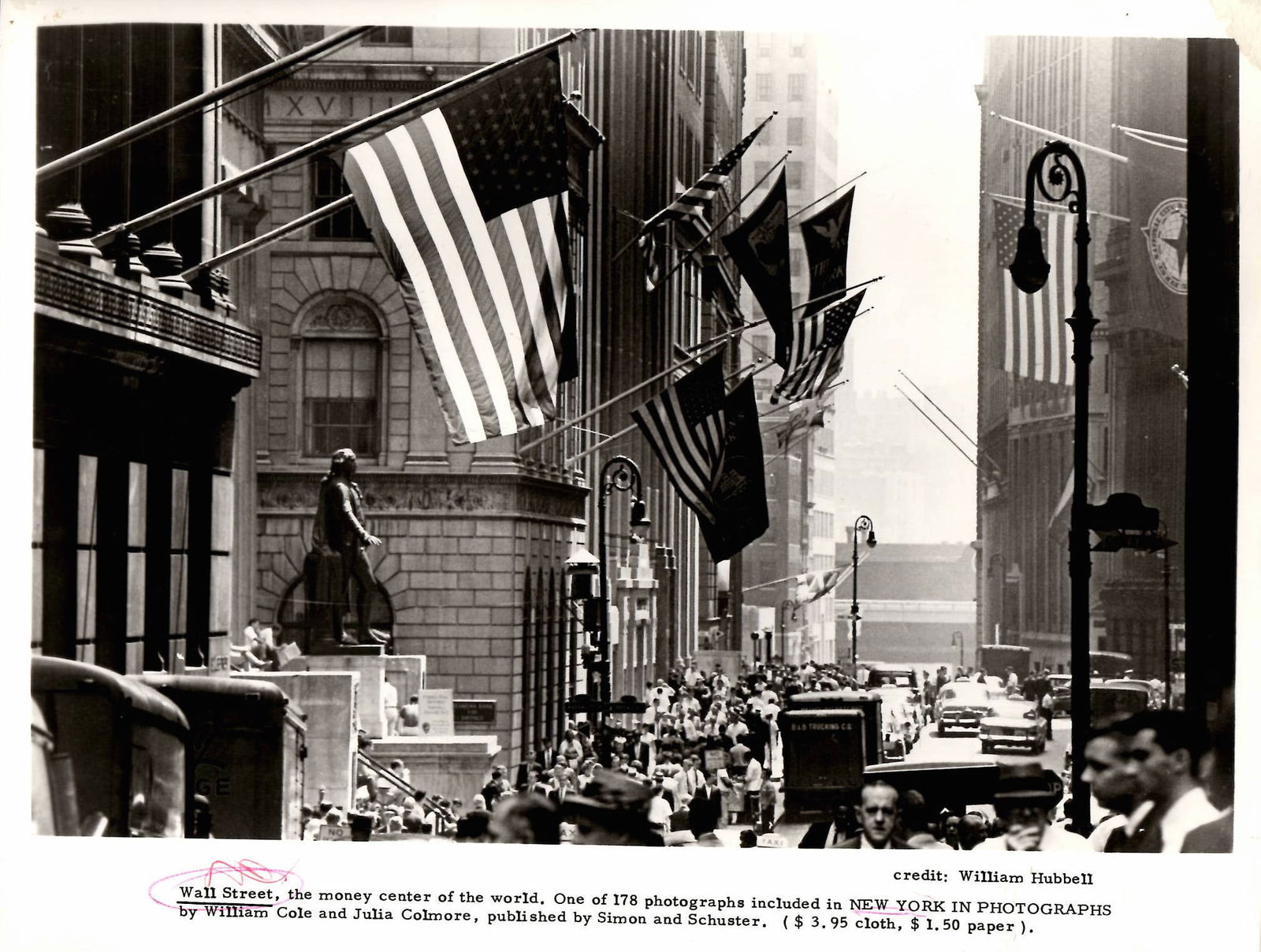 1961 Photo Wall Street New York In Photographs William (1 of 2)
