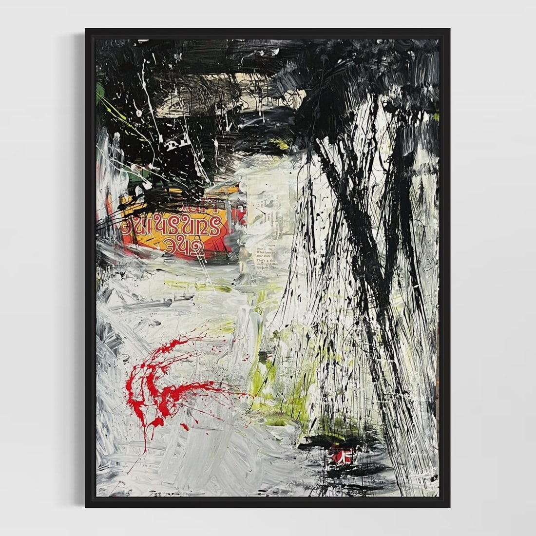 Original Mixed Media Abstract NYC Art Painting Sunshine" Signed: Original Mixed Media Abstract NYC Art Painting, Signed,Embossed Stamp,Gallery Stamp Size: 18x24" will ship rolled up. Abstract Mixed Media Art Painting on paper. Can easily be put in a common poster s