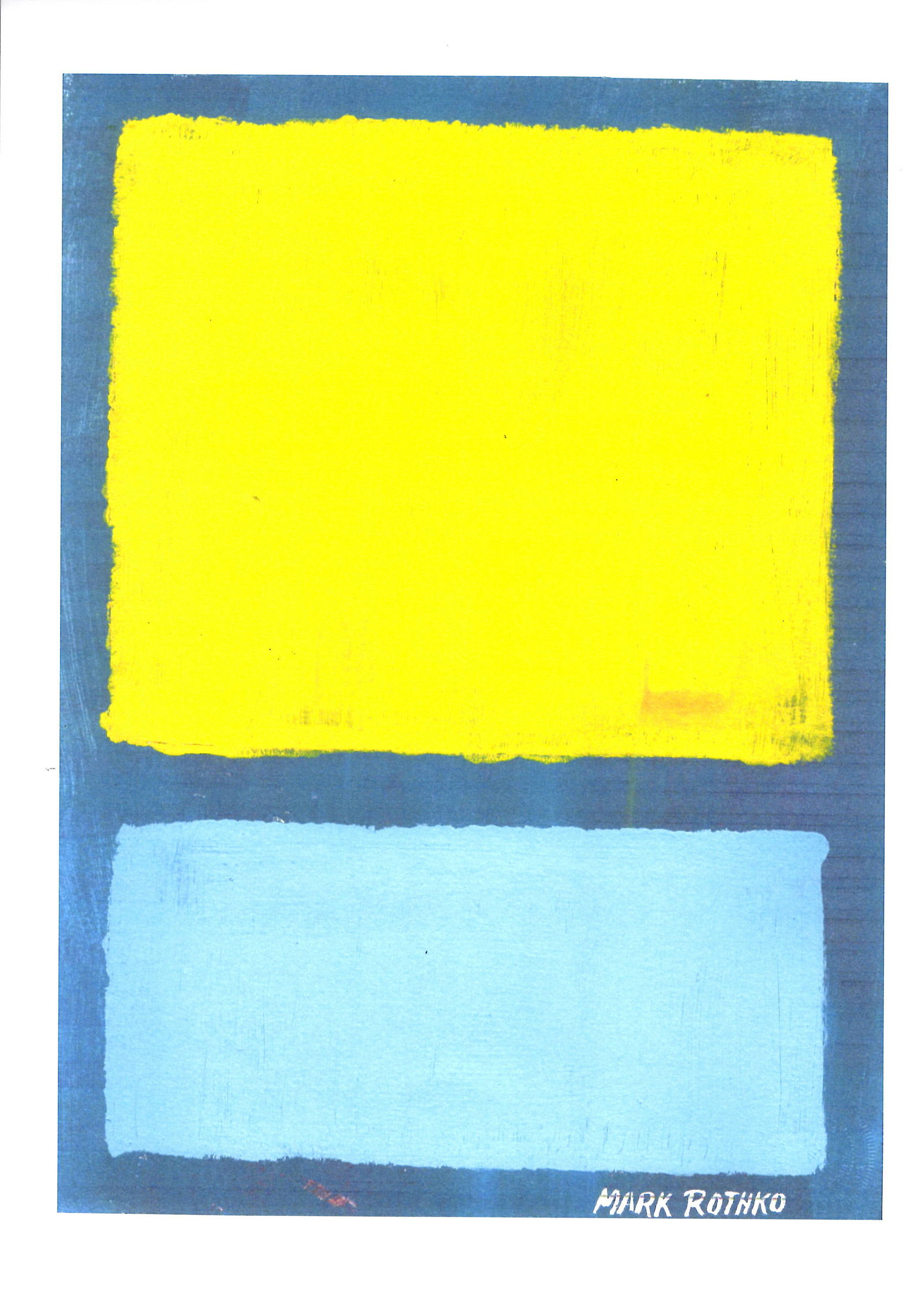 Fine Art Mark Rothko Print on High Quality Paper.: Fine Art Rothko Print on High Quality Paper.Embossed Stamp.`Paper Size - 12 x 16 Inches. Good Condition. We pack & Ship for you. We take care of the shipping services in house