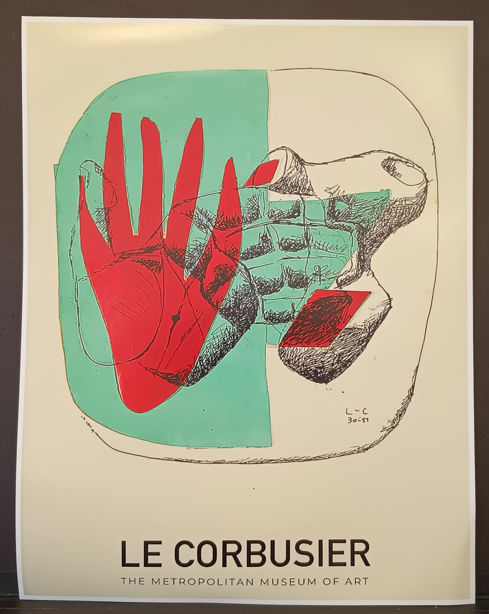 Large Le Corbusier Lithograph Print: Large Le Corbusier Lithograph Print.Approx Size:21 x 16 1/2 inches. We pack & Ship for you, We take care of the shipping services in house .