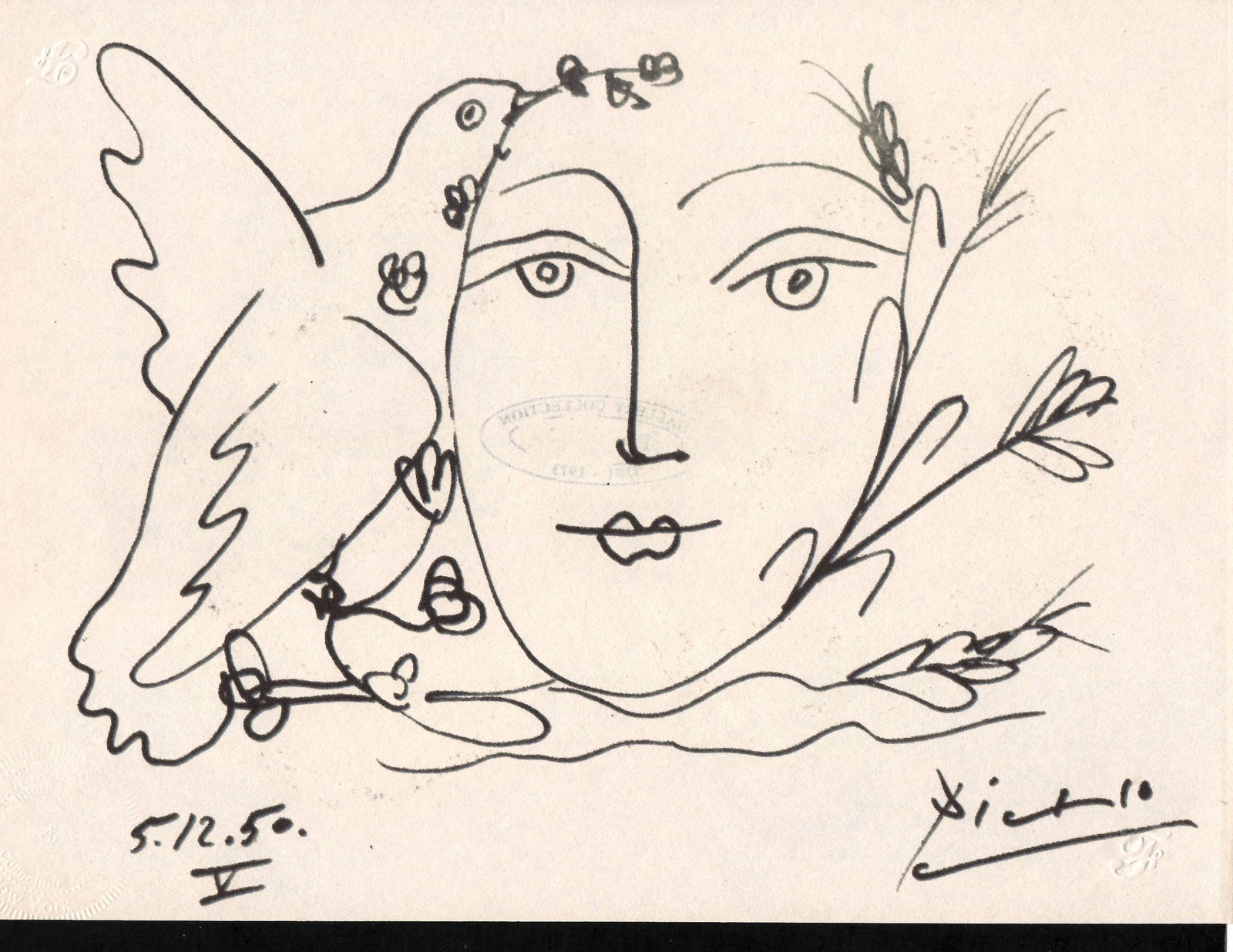 Pablo Picasso Fine Art Print. Ink on Paper.Embossed Stamp: Pablo Picasso Fine Art Print. Ink on Paper.Embossed Stamp.`GALLERY COLLECTION PICASSO STAMP. Print Paper Size: 11 1/2 x 8 Inches. Good Condition. We pack & Ship for you. We take care of the shipping s