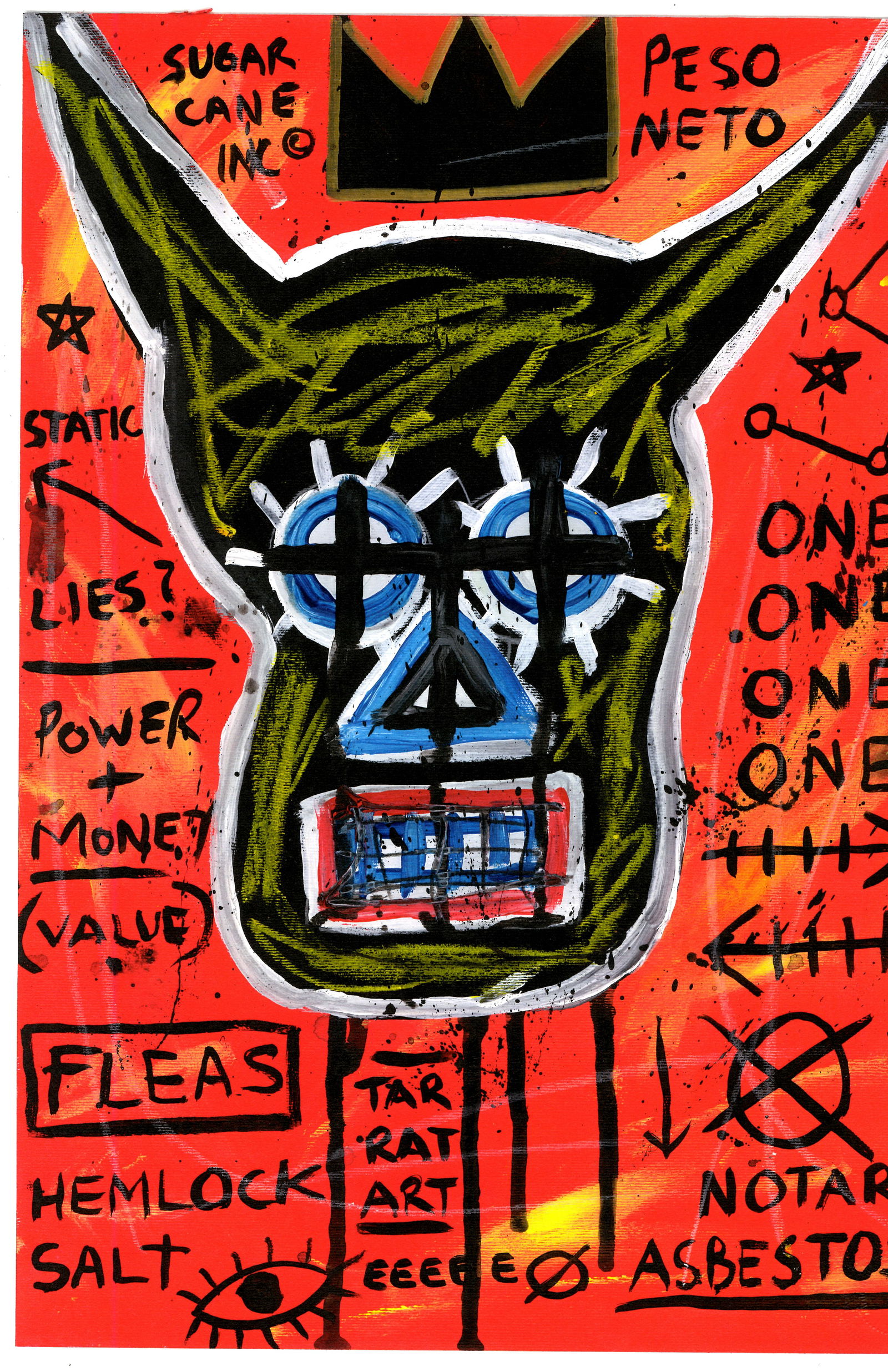 Expressionism Painting Drawing on Cardboard: Expressionism Hand Painting Drawing on Cardboard. Size: 11 3/4 x 16 1/2 Inches.Mixed Medium on Thick Paper. We pack & Ship for you. We take care of the shipping services in house. NO Premium Buyer.