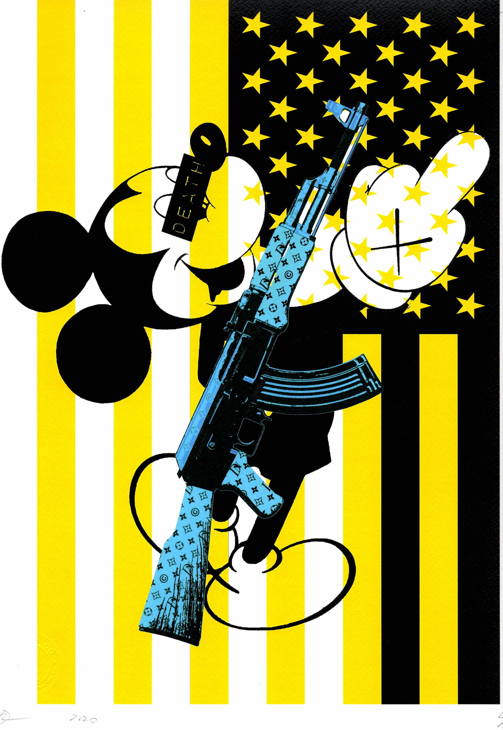 Death NYC Pop Art Graffiti Master Artist Lithography Print W/COA: Death NYC Pop Art Graffiti Master Artist Lithography PrintW/Certificated of Authenticity. This is an Original Limited Edition Hand Signed Lithography Print. New York Death Embossed Seal Stamp. Hand Si