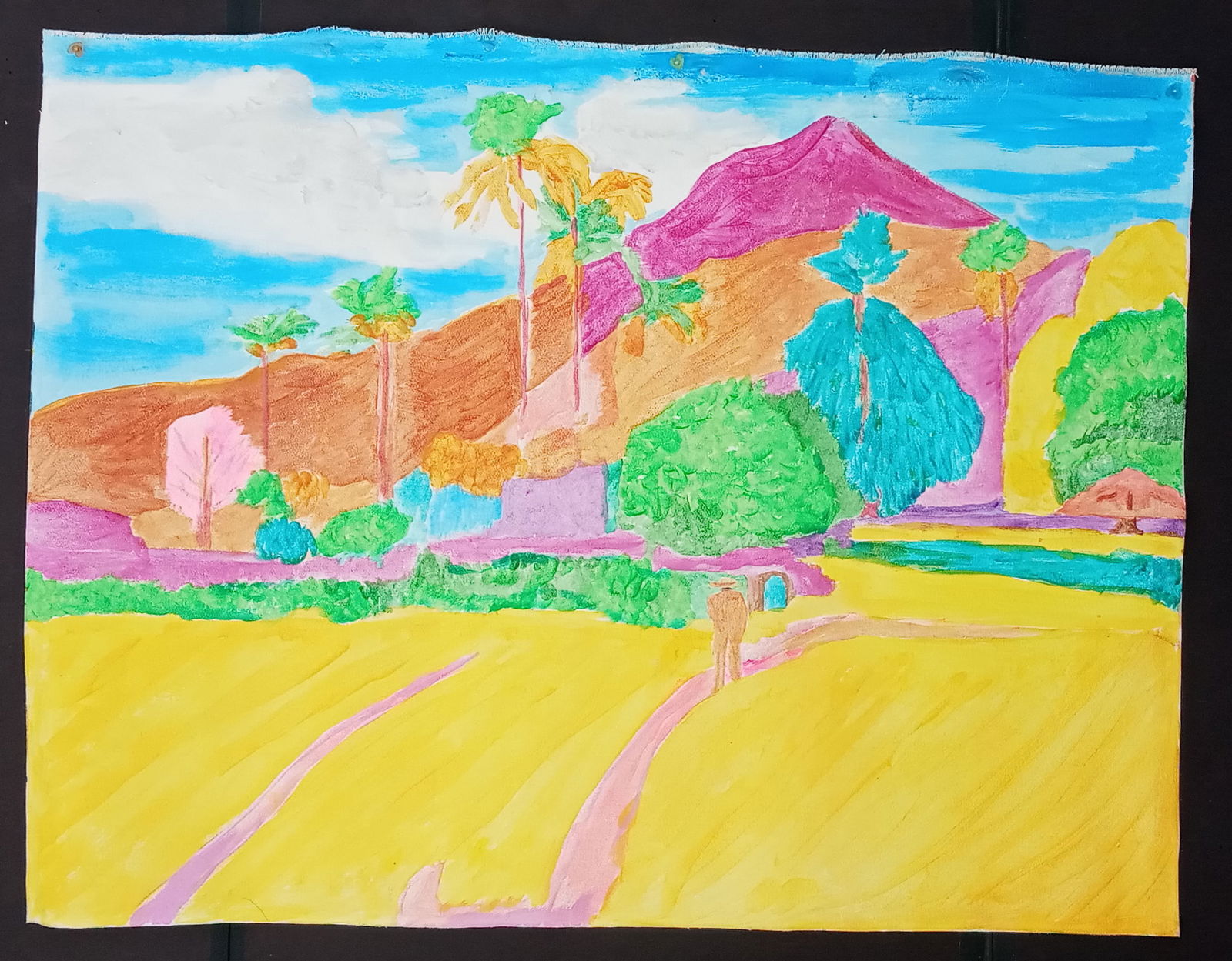 Paul Gauguin Unsigned Painting on Canvas: Paul Gauguin Unsigned Painting on CanvasApprox Canvas Measurements: 36 x 28 Inches. Mixed Media Hand Painting on Heavy Cotton Canvas painting.Great Collector Piece it is being sold in the manner or st