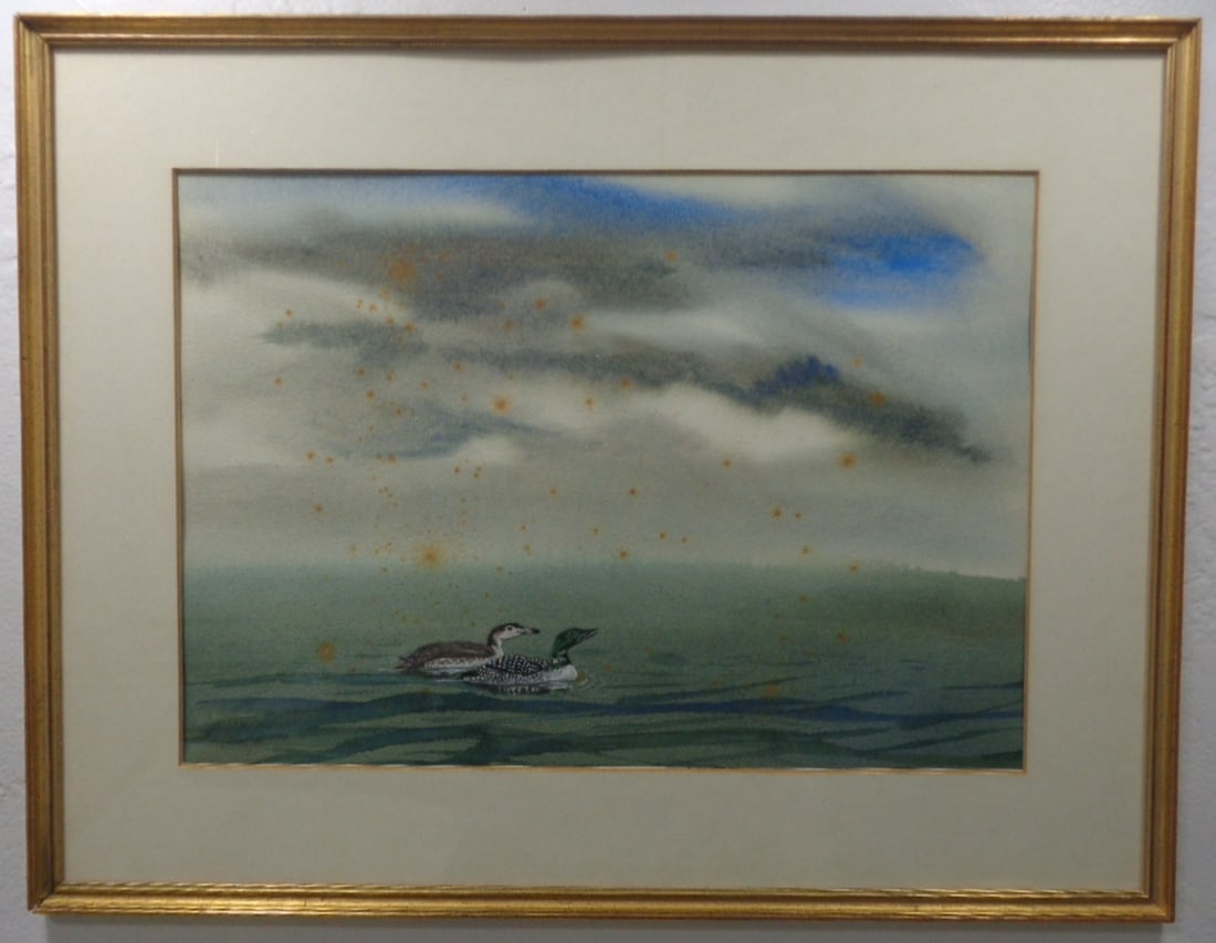 Original Midcentury Watercolor Painting: Original Midcentury Watercolor Painting , Measures window: 16 1/2 x 11 1/2. Frame: 22 x 16x 1 inches