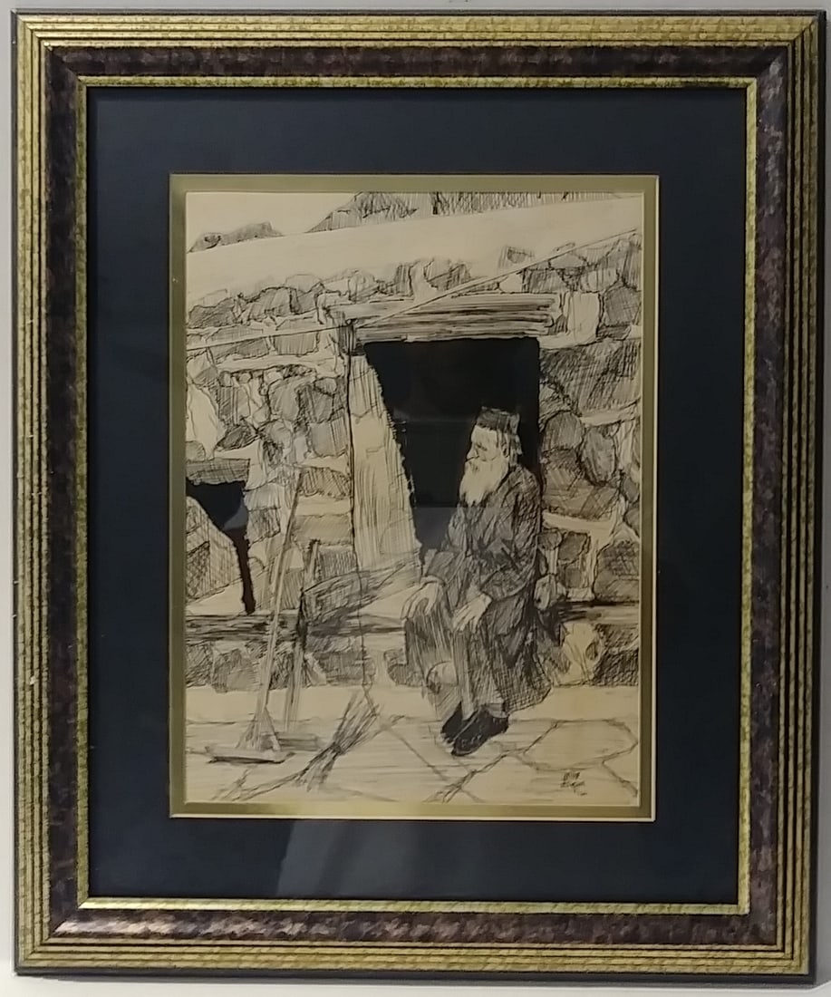 Vintage 1965 Mike Birzon Cartoon Art Ink Drawing.: Vintage 1965 Mike Birzon Cartoon Art Ink Drawing.This is an original hand painted painting Very rare to find. Nice collection art. Window Size: 9 x 12 inches. Frame Size: 15 x 18 x 1 inches - Mike Bir