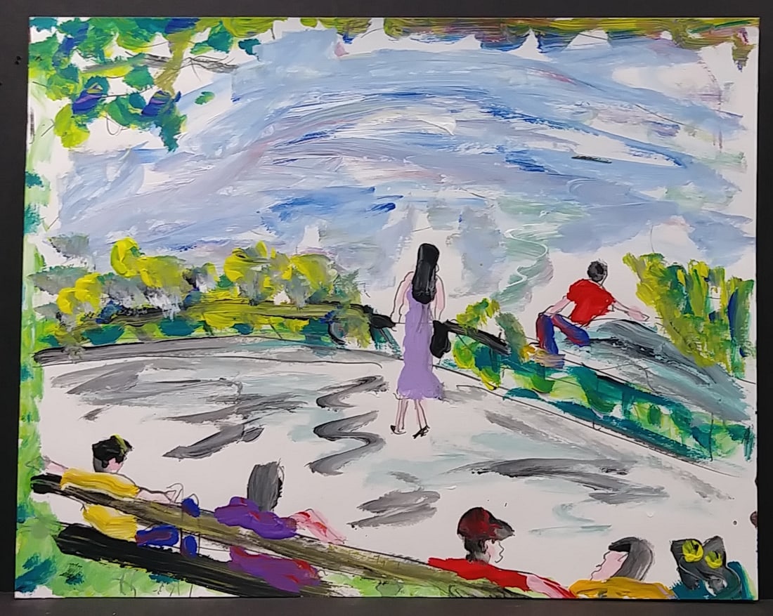 Original N York Street Impressionism Plain Air Painting: Original N York Street Impressionism Plain Air Painting Signed & Stamped. NYC. Manhattan, Plein-Air Painters of Central Park.Approx Measurements Size:11 x 14 in. 100% Hand Painted