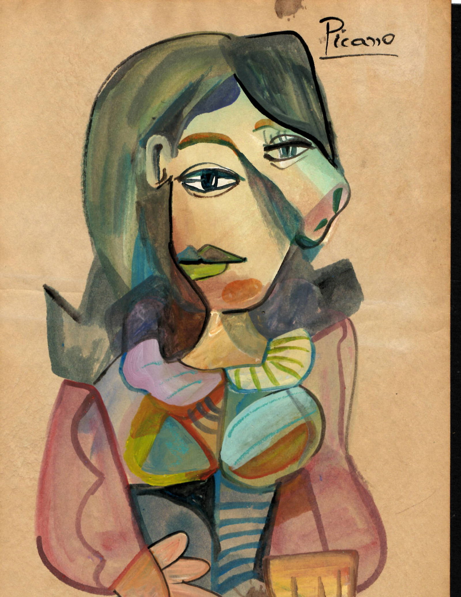 Fine Art Picaso Print on High Quality Paper.: Fine Art Picasso Print on High Quality Paper.Embossed Stamp.`Paper Size - 12 x 16 Inches. Good Condition. We pack & Ship for you. We take care of the shipping services in house