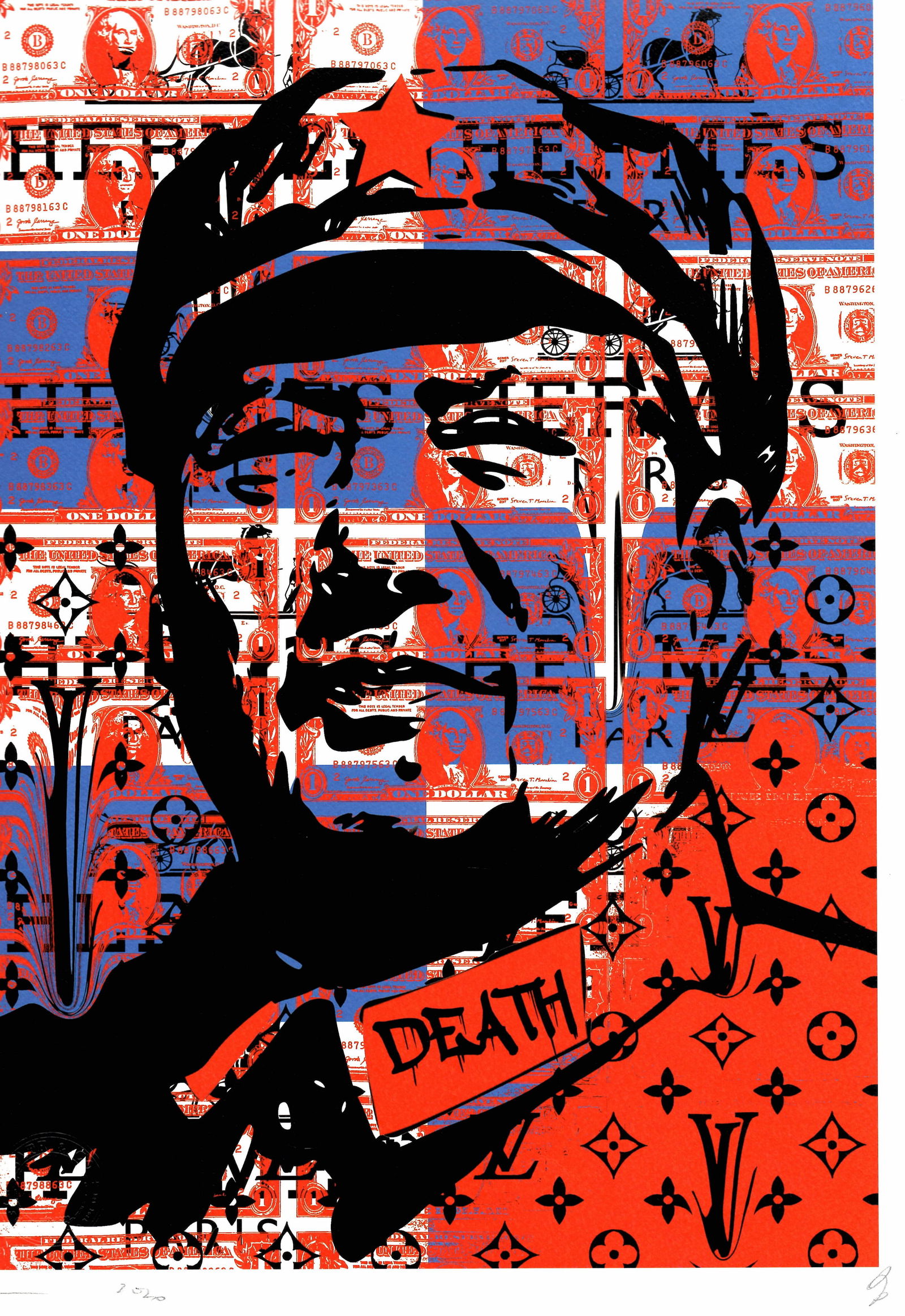 Death NYC Pop Art Graffiti Master Artist Lithography Print W/COA.: Death NYC Pop Art Graffiti Master Artist Lithography Print W/Certificated of Authenticity. This is an Original Limited Edition Hand Signed Lithography Print. New York Death Embossed Seal Stamp. Hand S