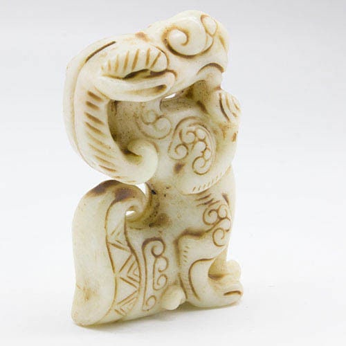 Antique Carved Chinese Jade Sheep Statue (1 of 3)