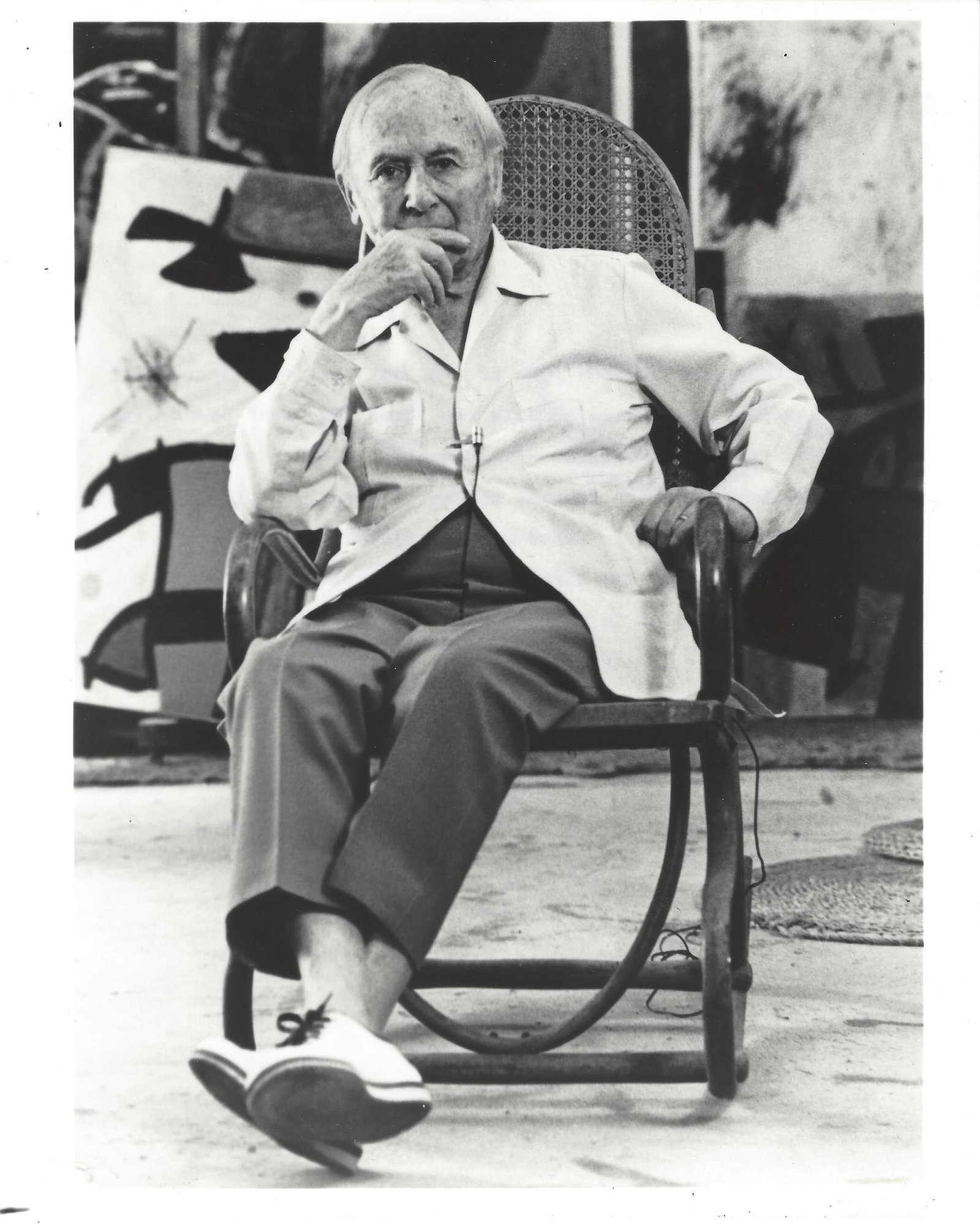 1980 Photo Artist Joan Miro in "Picasso -- A Painter's Diary" (1 of 2)