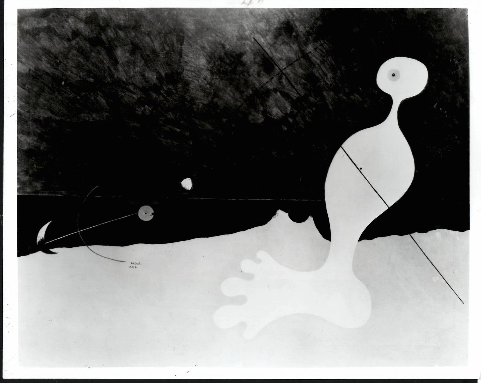 1983 Photo Joan Miro's "Person Throwing a Stone at a Bi (1 of 2)