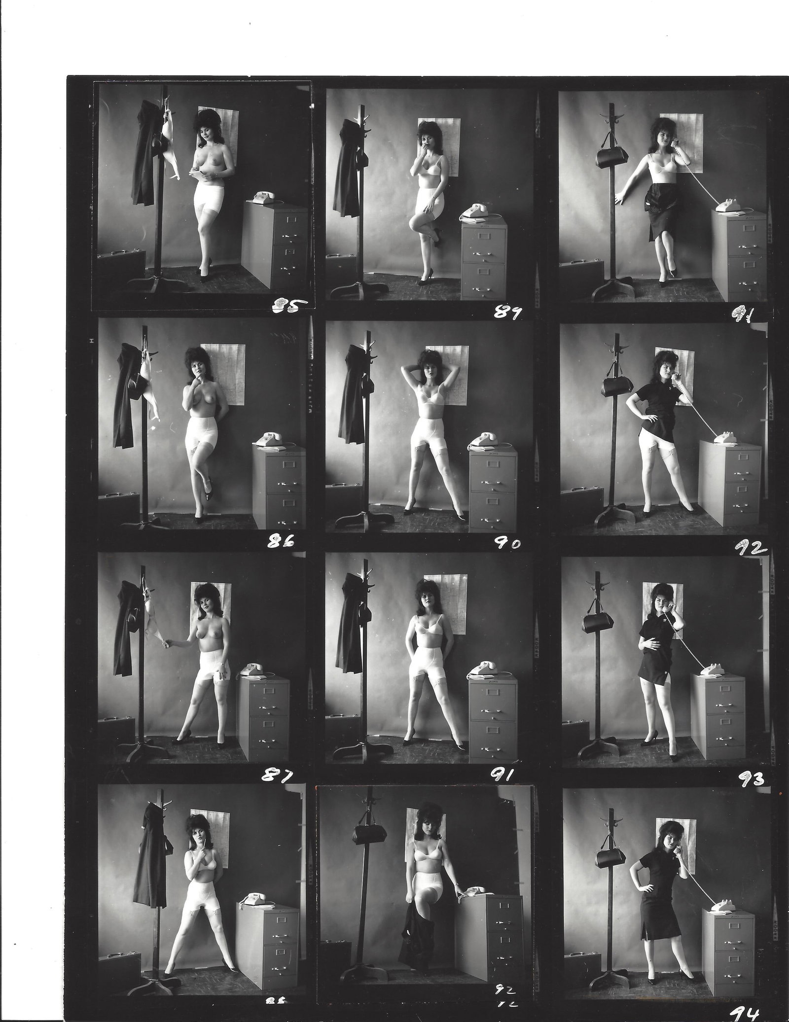 Vintage 1960's Sweet n sassy Art Posed Model.Contact Sheet: Vintage 1960's Sweet n sassy Art Posed Model.We are currently offering a group of unique images From Private collection of a Professional Photographer Most Likely Uncirculated Provenance: New York-Bas