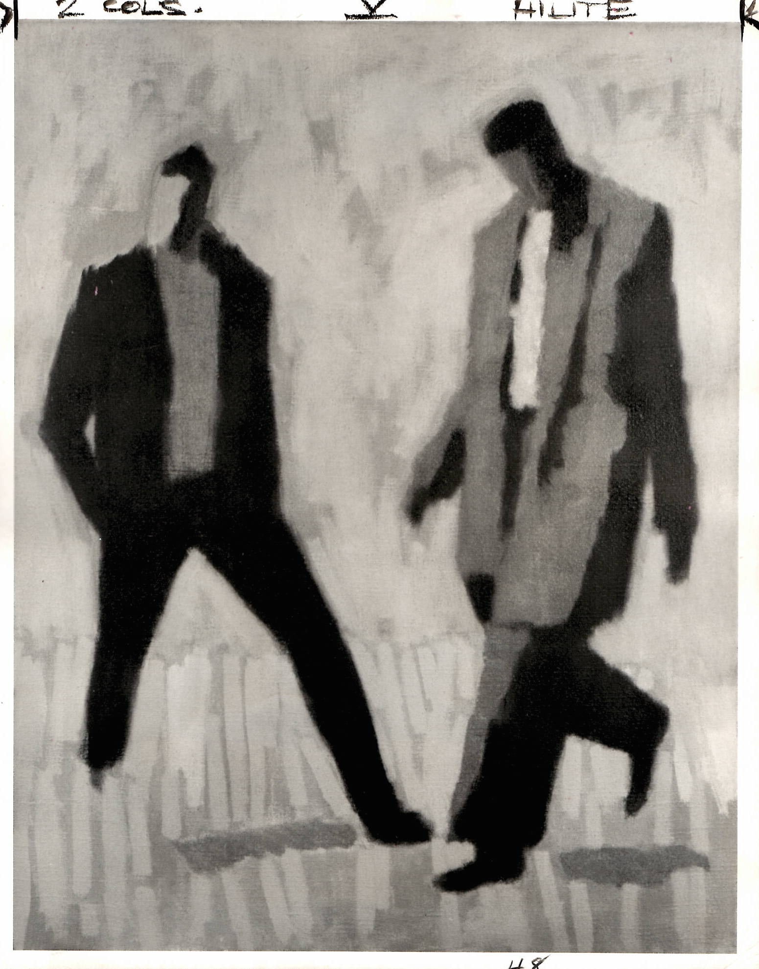 1963 Photo Painting By Michel Russo: 1963 Photo To Move Breathe And Speak Painting By Michele Russo.. Photo size: 10 x 8 inches. Provenance: New York-Based Photography Collector & Curator -Collection of Rare Photographs. Note: Please stu