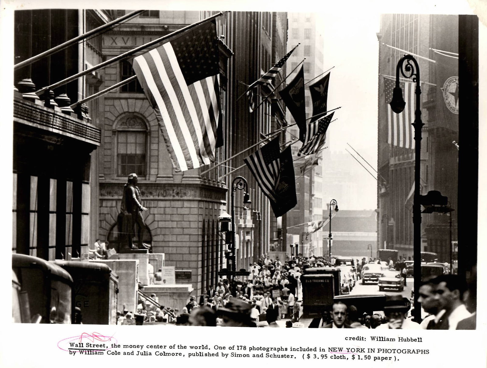 1961 Photo Wall Street New York In Photographs William (1 of 2)
