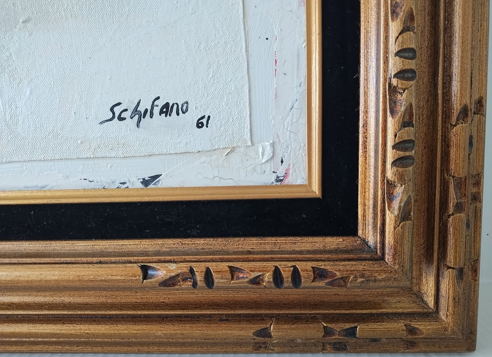 Signed Schifano, Italy (1934 - 1998) Abstract Art Painting on Canvas - 2