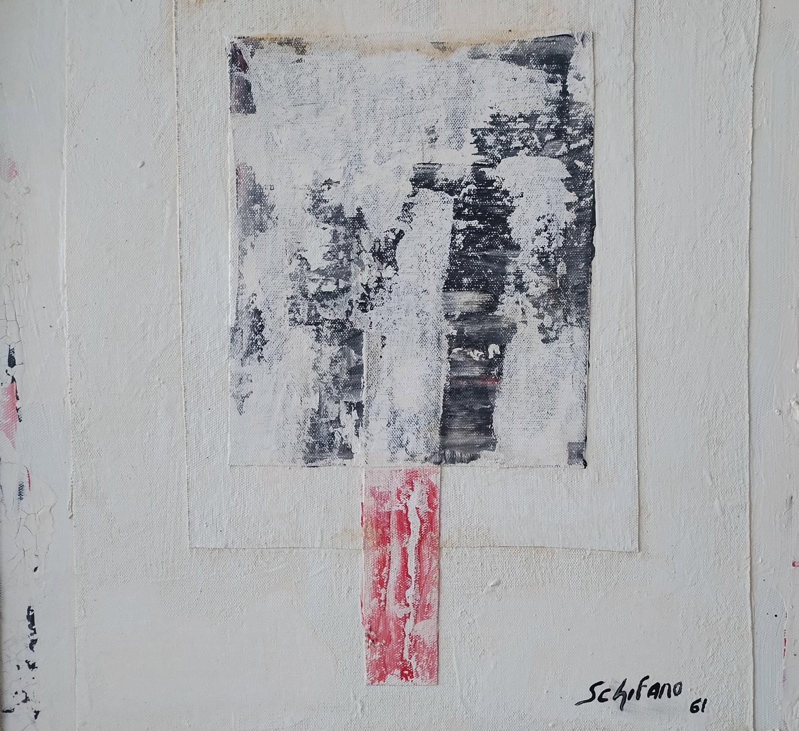 Signed Schifano, Italy (1934 - 1998) Abstract Art Painting on Canvas - 4