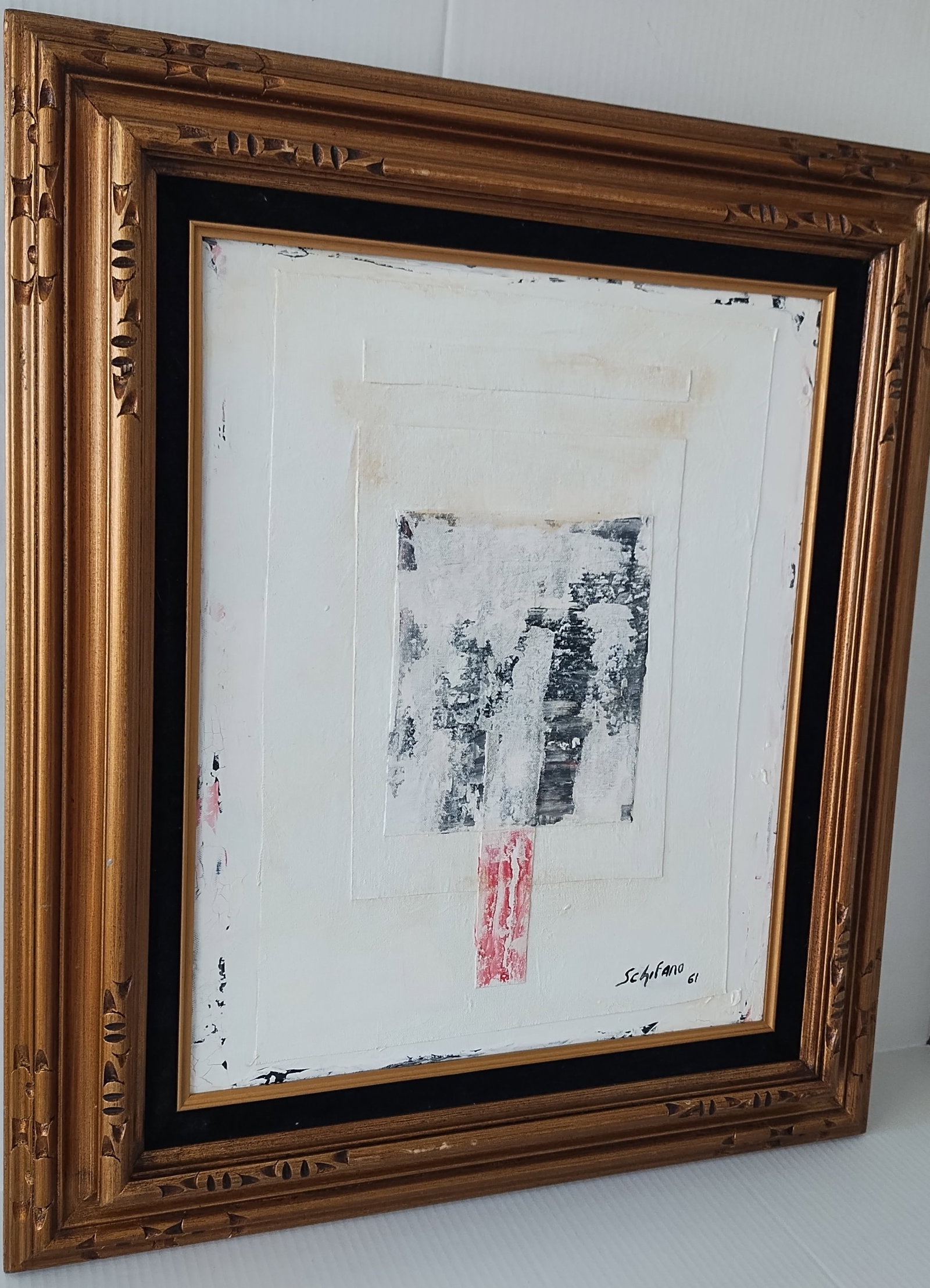 Signed Schifano, Italy (1934 - 1998) Abstract Art Painting on Canvas - 5