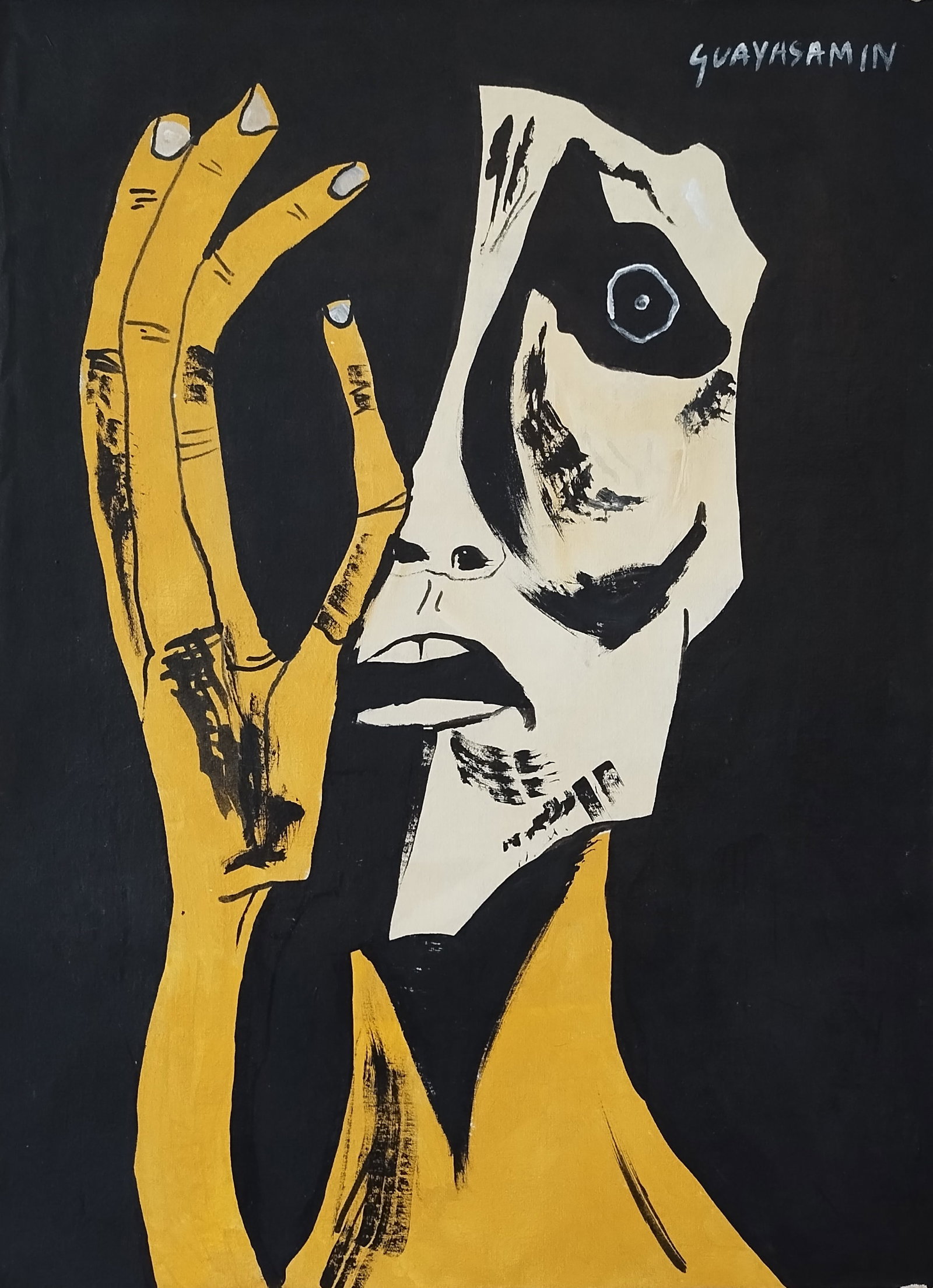 Signed Guayasamín 20th Century Modern Painting on Canvas - 3