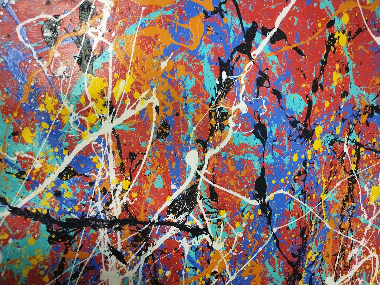 Large XL Signed Jackson Pollock Abstract Art Painting on Canvas - 3