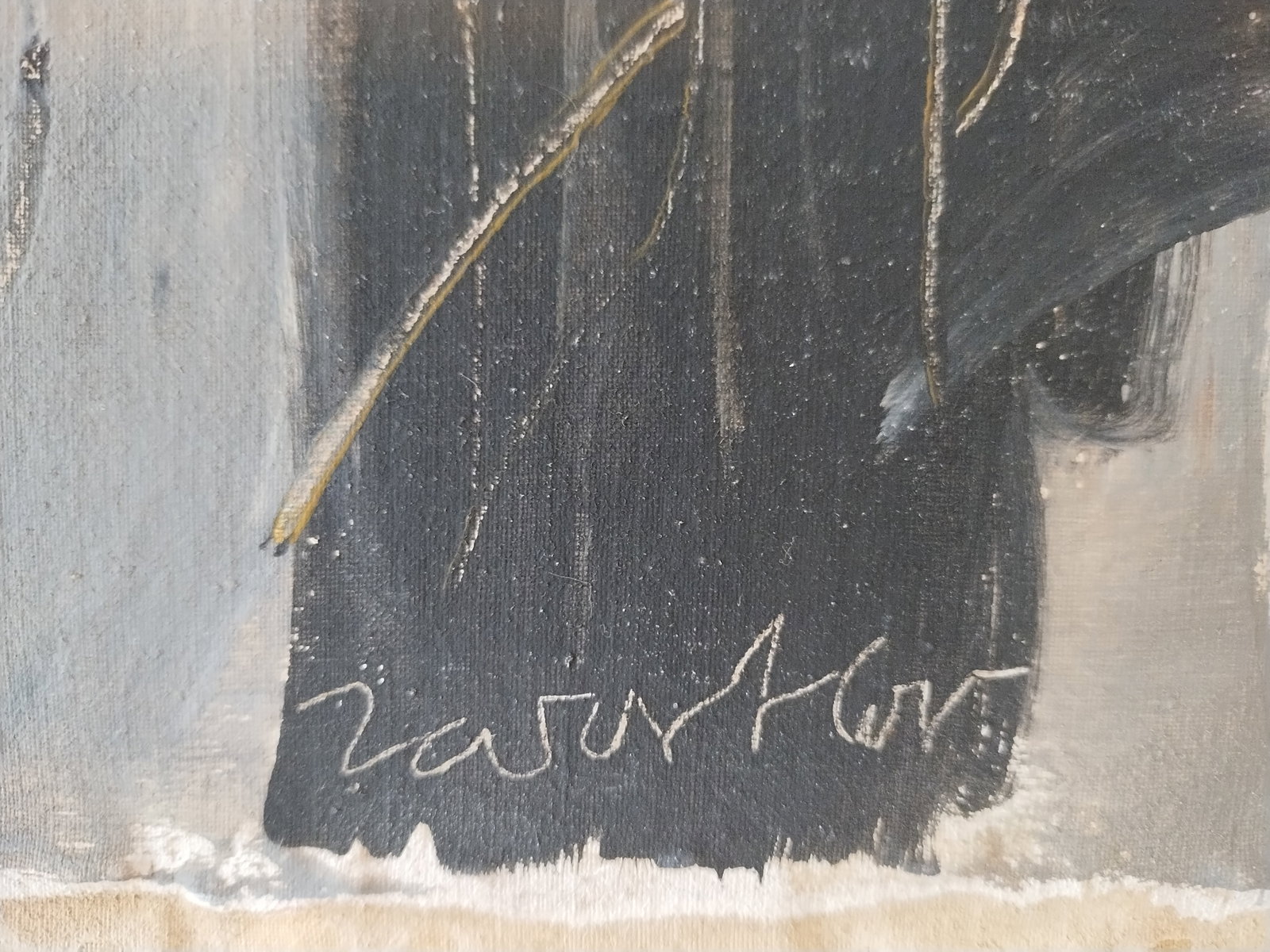 JACK TWORKOV (1900 - 1982, AMER) Untitled. Painting on Canvas, Stamped on reverse - 2