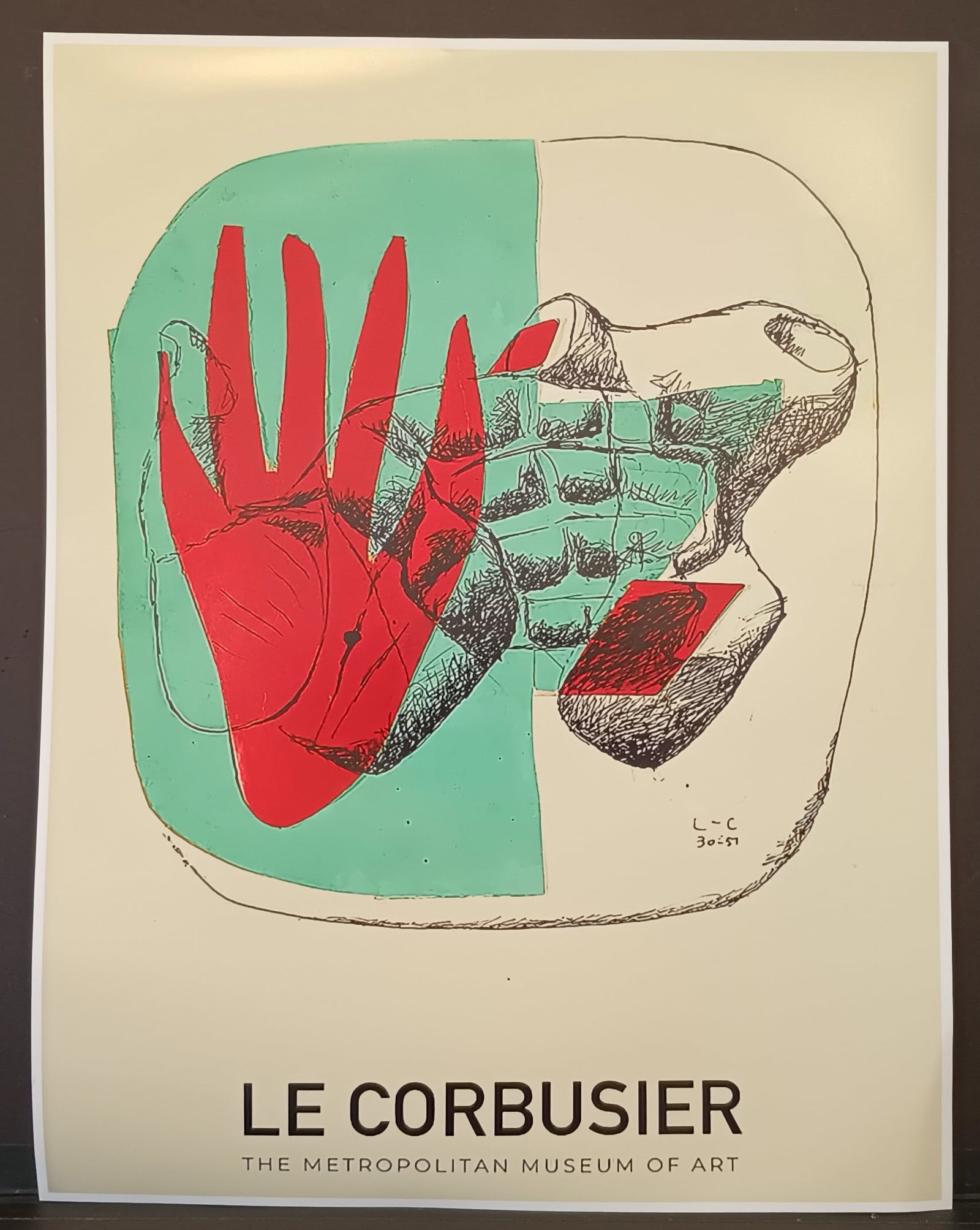 Large Le Corbusier Lithograph Print: Large Le Corbusier Lithograph Print.Approx Size:21 x 16 1/2 inches. We pack & Ship for you, We take care of the shipping services in house .
