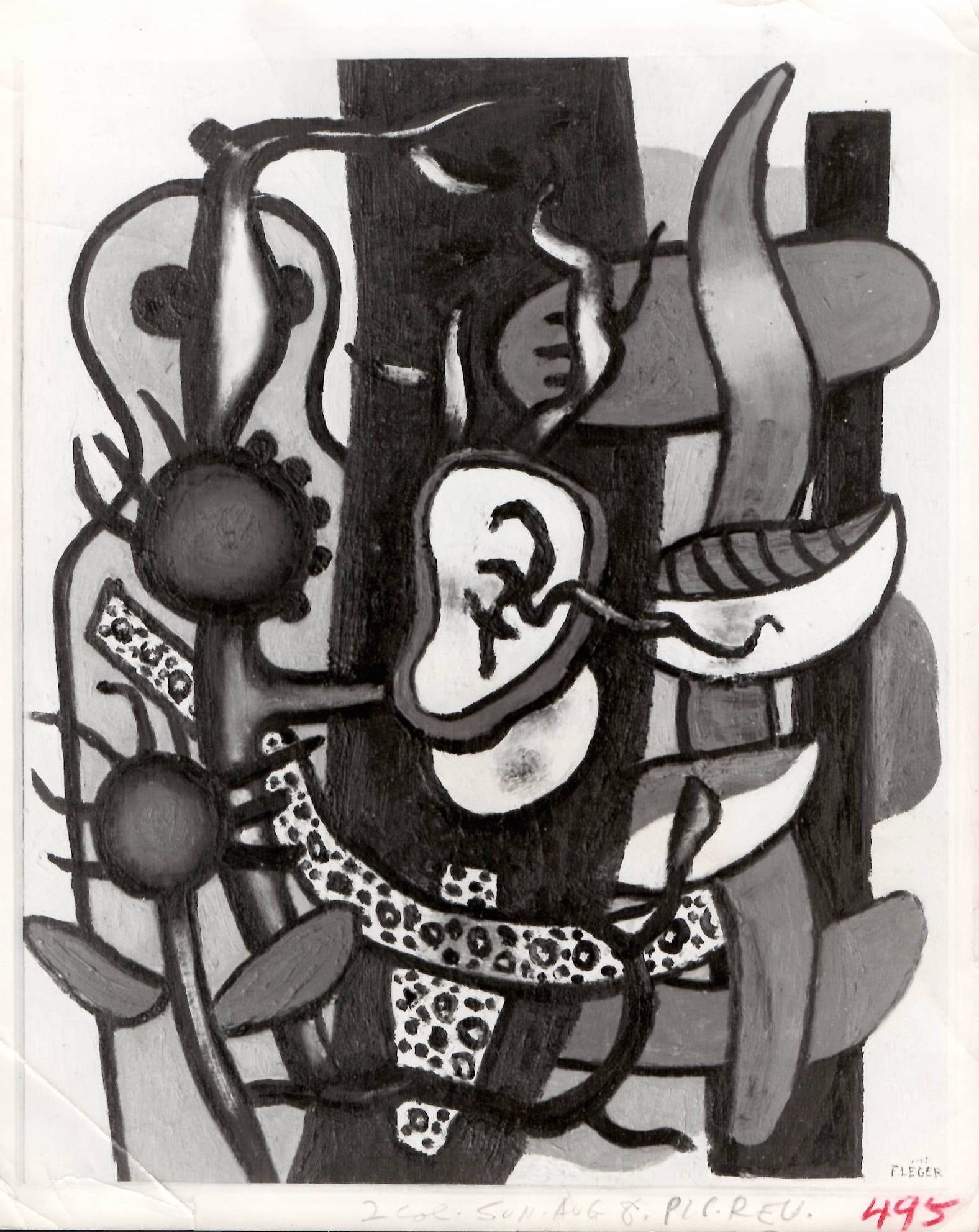 1954 Photo Painting "Nature Morte" by Fernand Leger: 1954 Photo Painting "Nature Morte" by Fernand Leger Approx Size: 10 x 8 1/4 inches. Photo may have bent corners or damaged. Please look at the photos carefully. Good Condition See Photos.We pack &