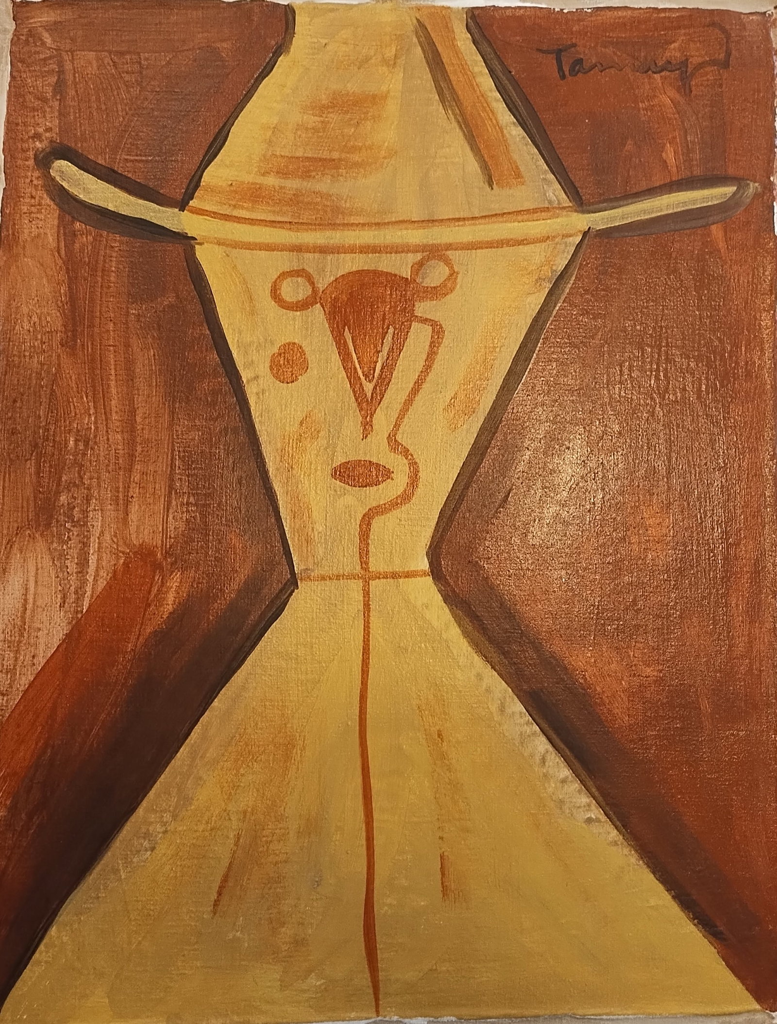 Rufino Tamayo (Mex) Abstract Painting Modern Art: Rufino Tamayo (Mex) Abstract Painting Modern Art Painting. Approx Canvas Measurements: 24 x 19 inches.This painting is sold unframed and unstretched. It includes only the canvas and is shipped rolled 