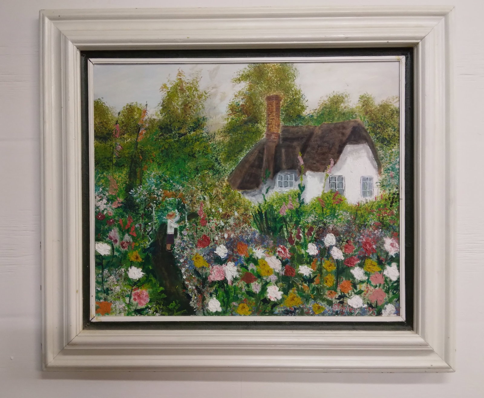 Signed Oil Painting on Canvas: Signed Oil Painting on Canvas Painting. Approx Size: 24 x 20 -Frame size:32 x 28 x 3 Inches .SEE PHOTOS as part of the description. Good vintage condition.We pack & Ship for you. We take care of the