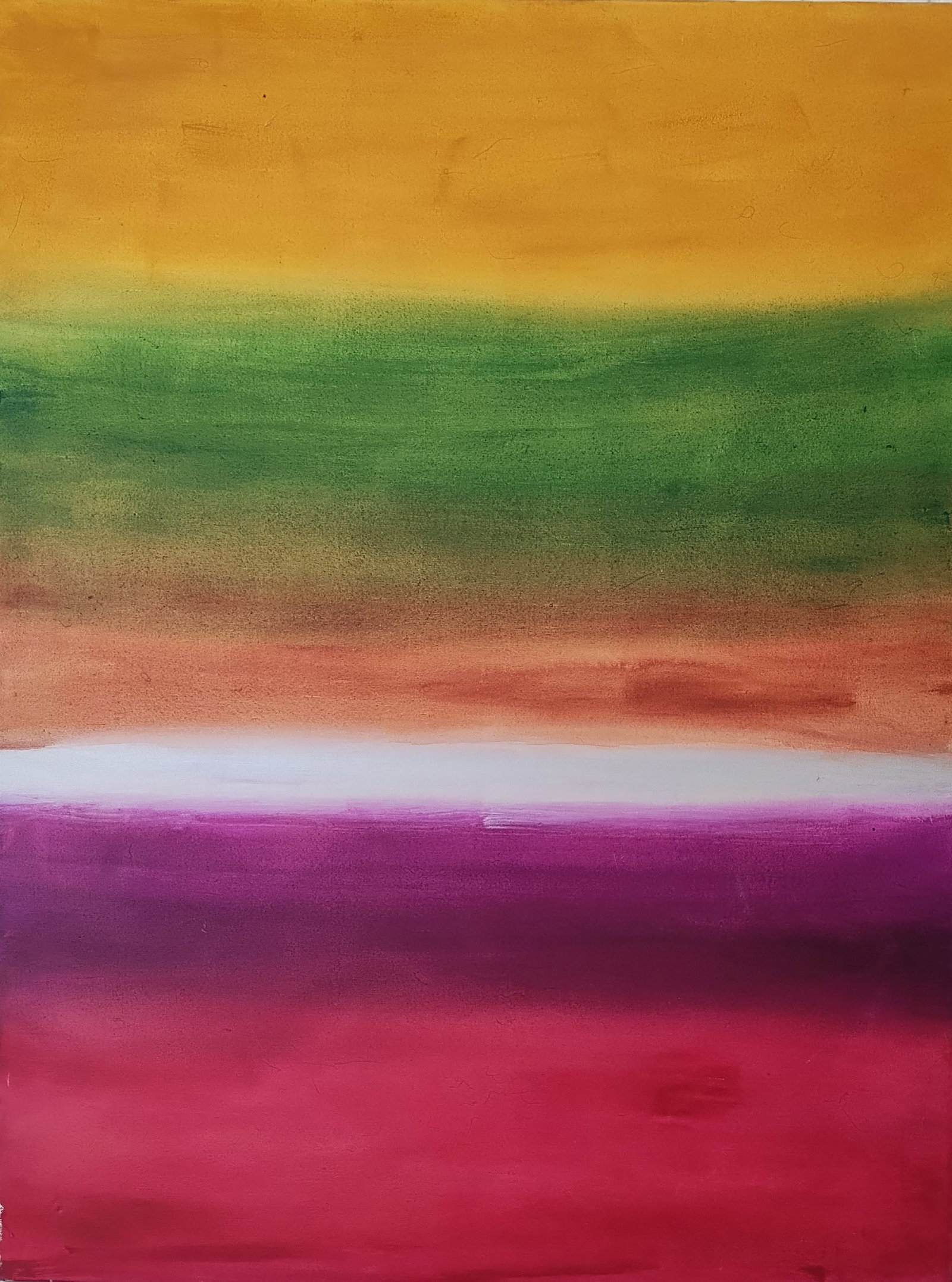 Large Ellsworth Kelly After Oil on Canvas 30 x 40 in. (1 of 3)