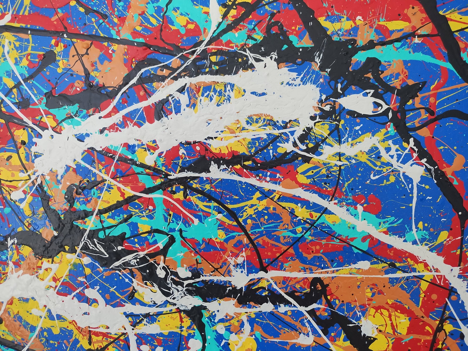 Jackson Pollock Abstract Painting Signed - 4
