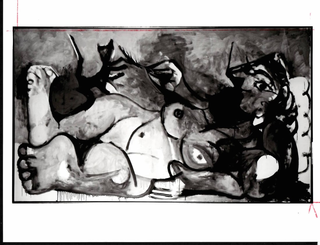 Original Vintage Photography Pablo Picasso Tate Gallery: Original Vintage Photography Pablo Picasso - Reclining Nude - SIZE: 8 1/2 x 6 1/2 inches. Please see Front and back of the image:Photo may have bent corners and damaged, May have marks and