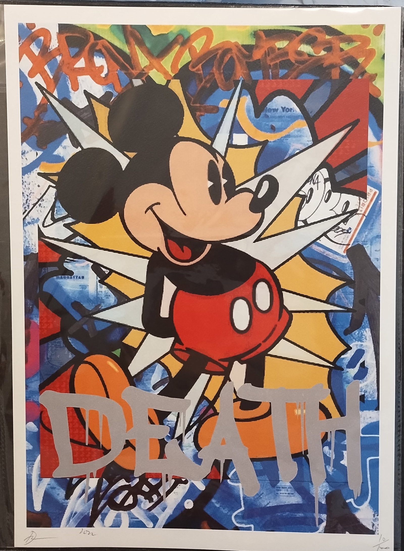 Large Pop Art Lithograph Print W/COA: Large Pop Art Lithograph Print W/COA. Size: 12 1/2 x 17 1/2 Inches. Excellent Condition.SEE PHOTOS as part of the description. Good condition. We pack & Ship for you. We take care of the shipping