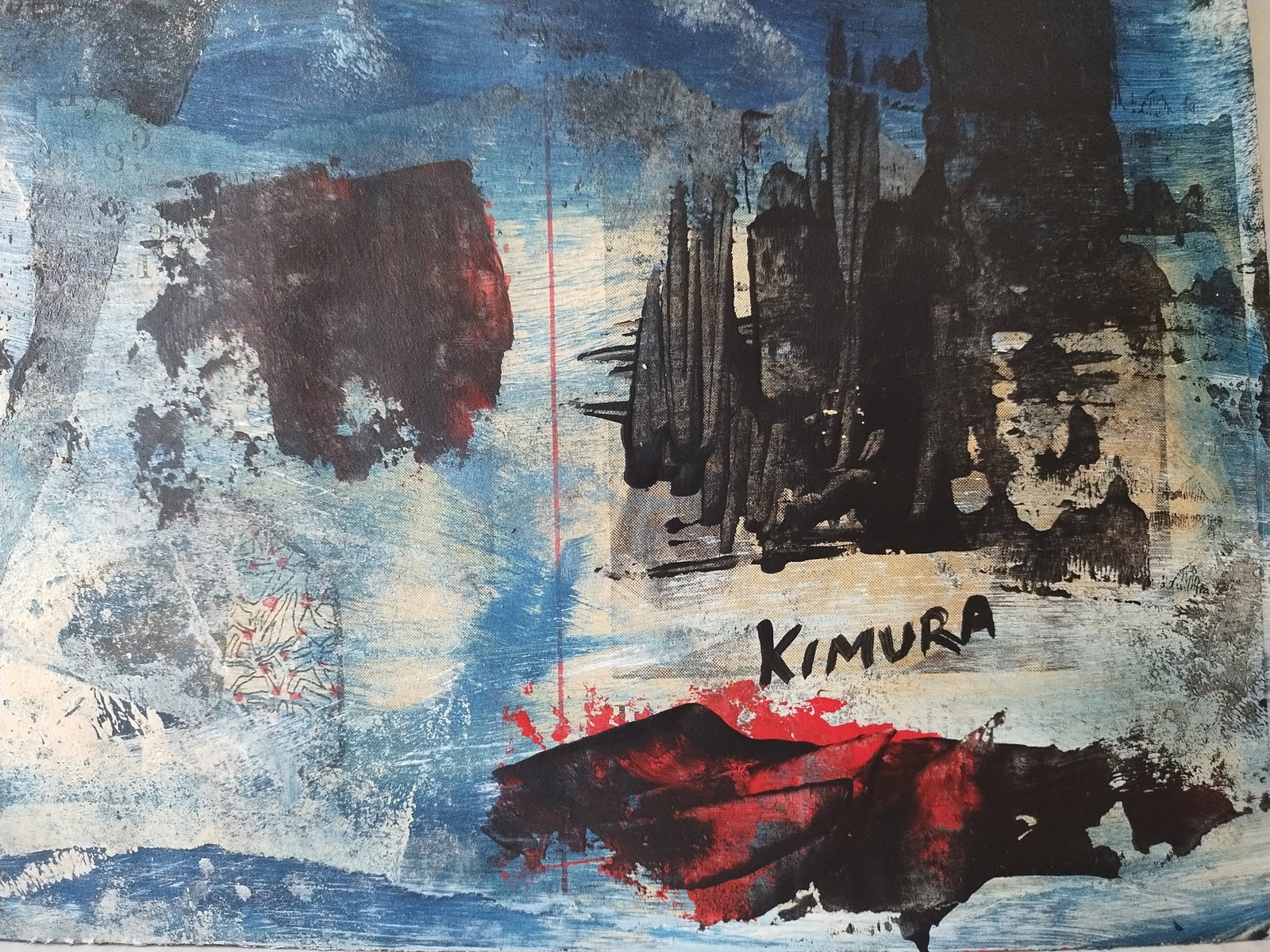 Chuta Kimura(1917-87)Japan - France Untitled abstract Painting,Mixed Media on Paper - 2