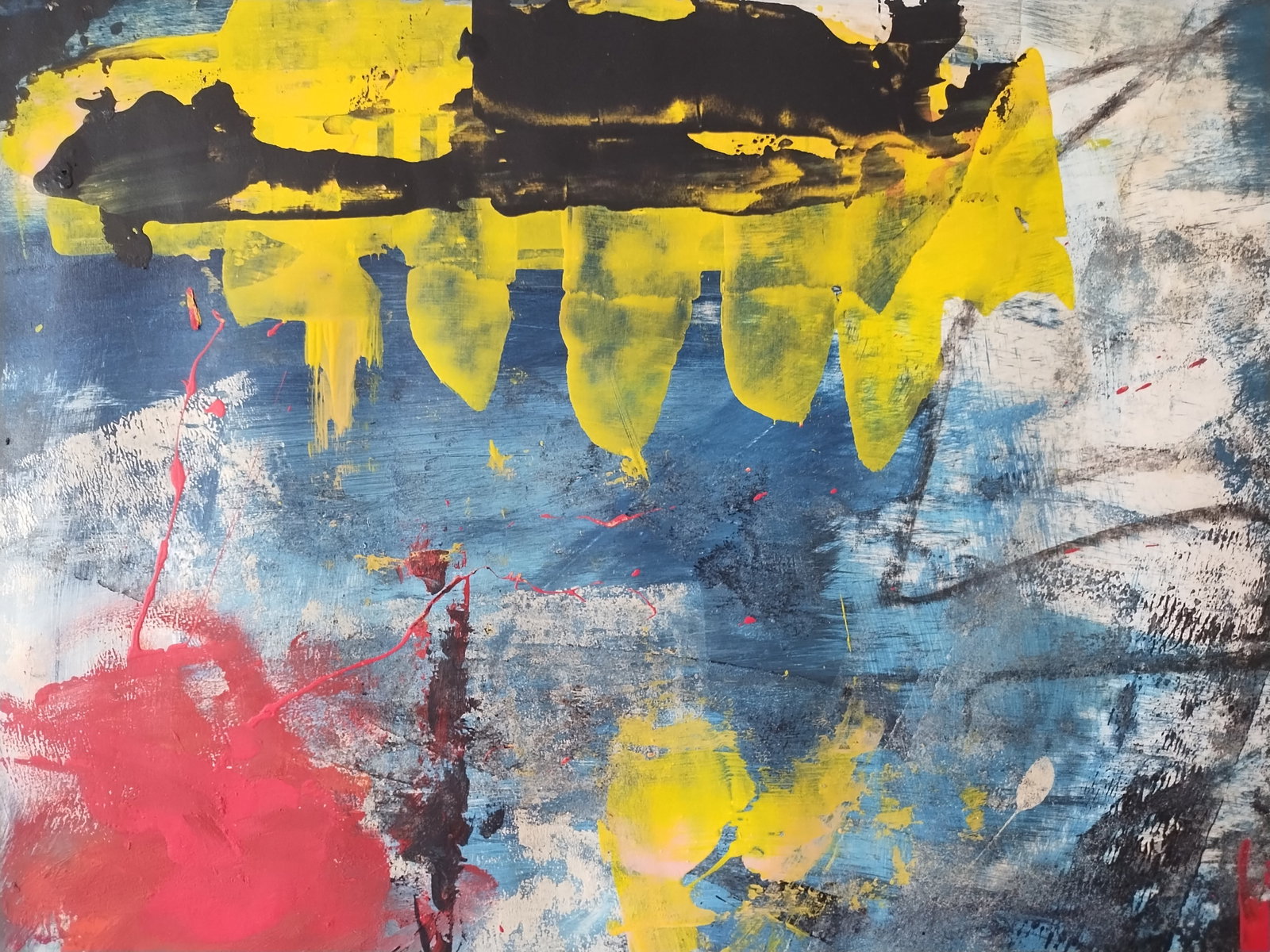 Chuta Kimura(1917-87)Japan - France Untitled abstract Painting,Mixed Media on Paper - 3
