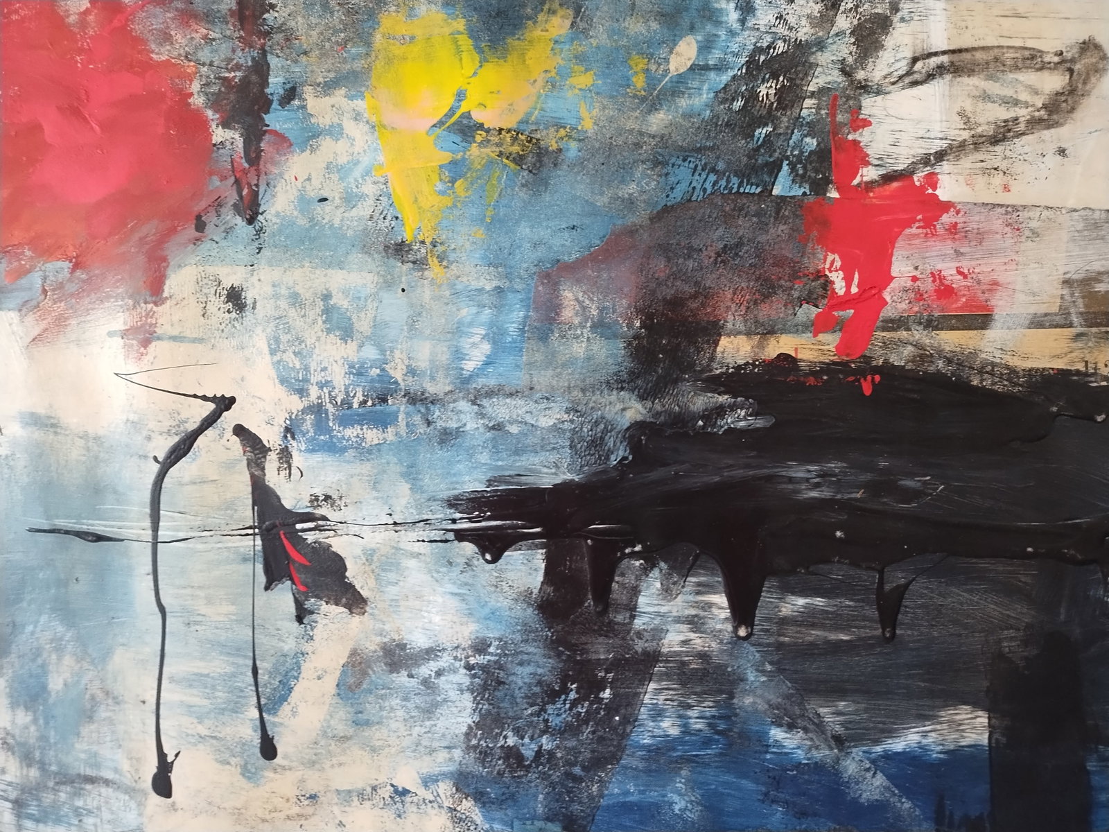 Chuta Kimura(1917-87)Japan - France Untitled abstract Painting,Mixed Media on Paper - 4