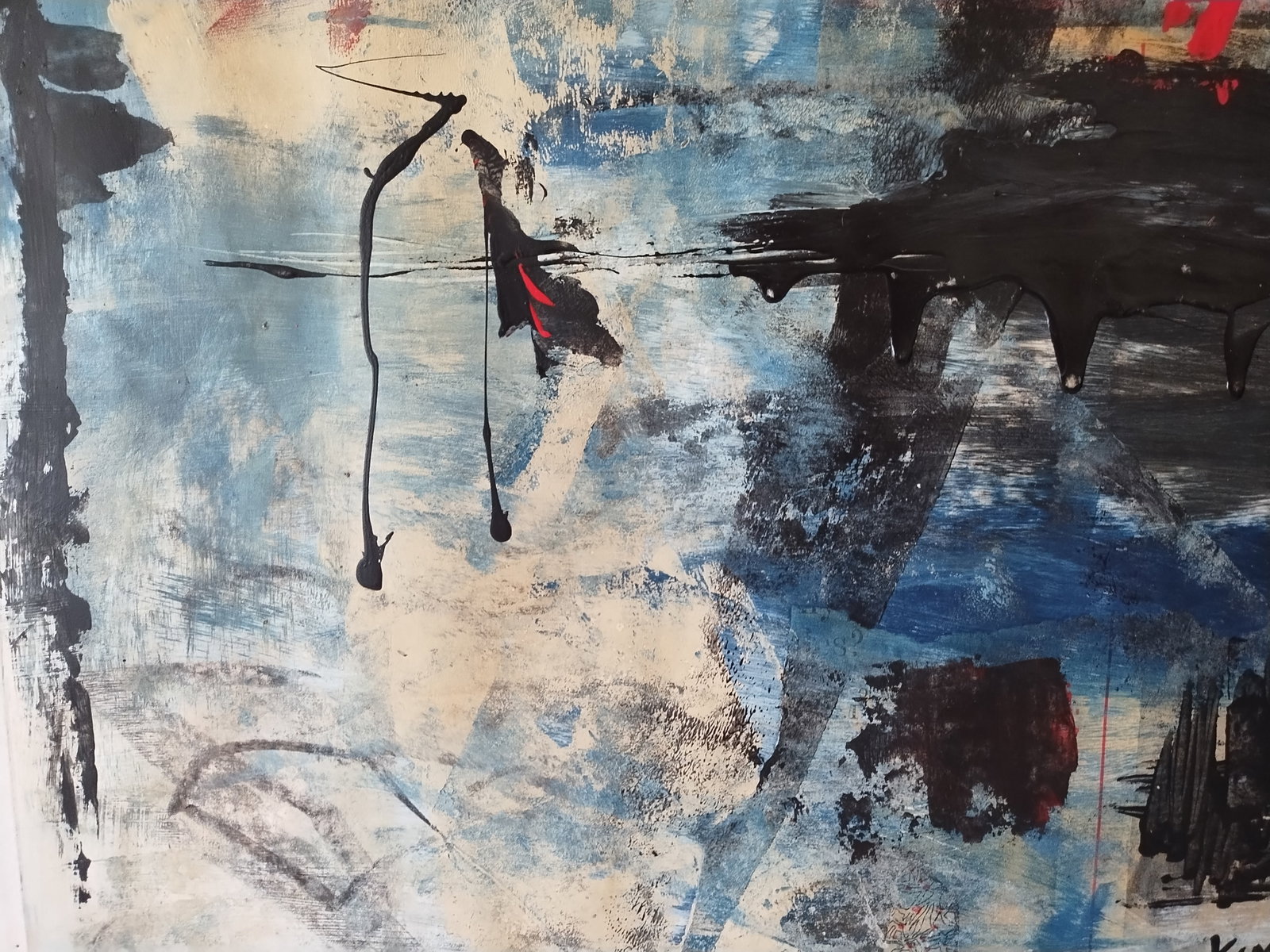 Chuta Kimura(1917-87)Japan - France Untitled abstract Painting,Mixed Media on Paper - 5