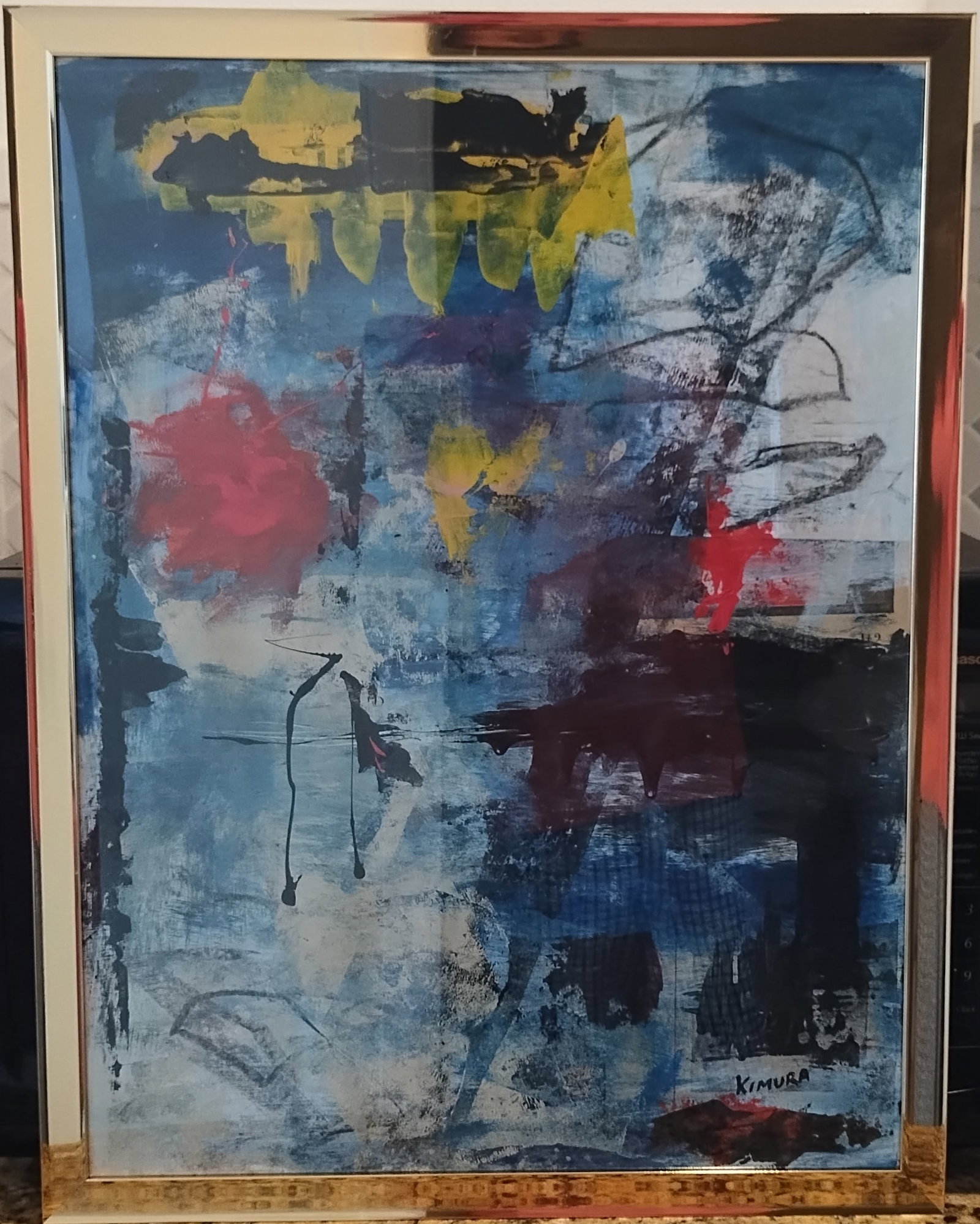 Chuta Kimura(1917-87)Japan - France Untitled abstract Painting,Mixed Media on Paper - 9