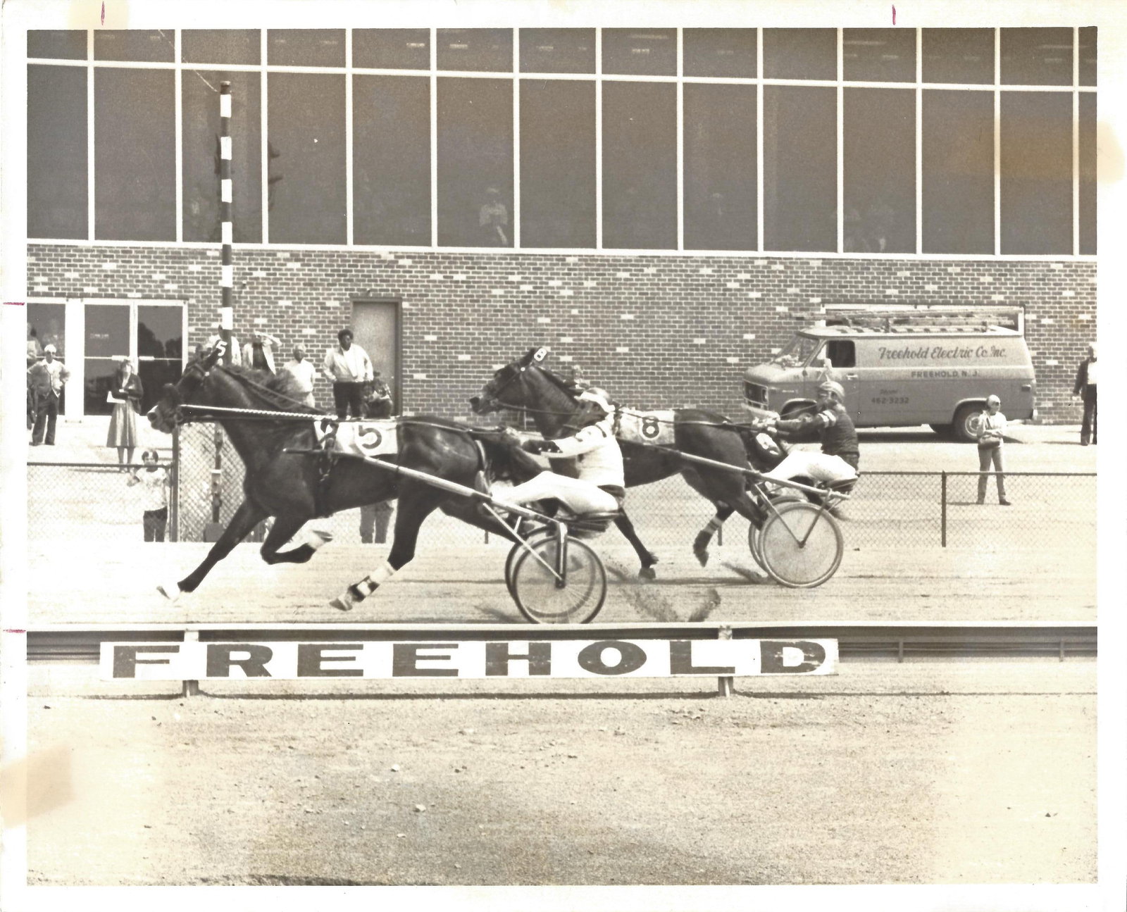 1979 Harness Racing Photo Horse "Twizzle" & Del Cote Freehold Raceway NJ (1 of 2)