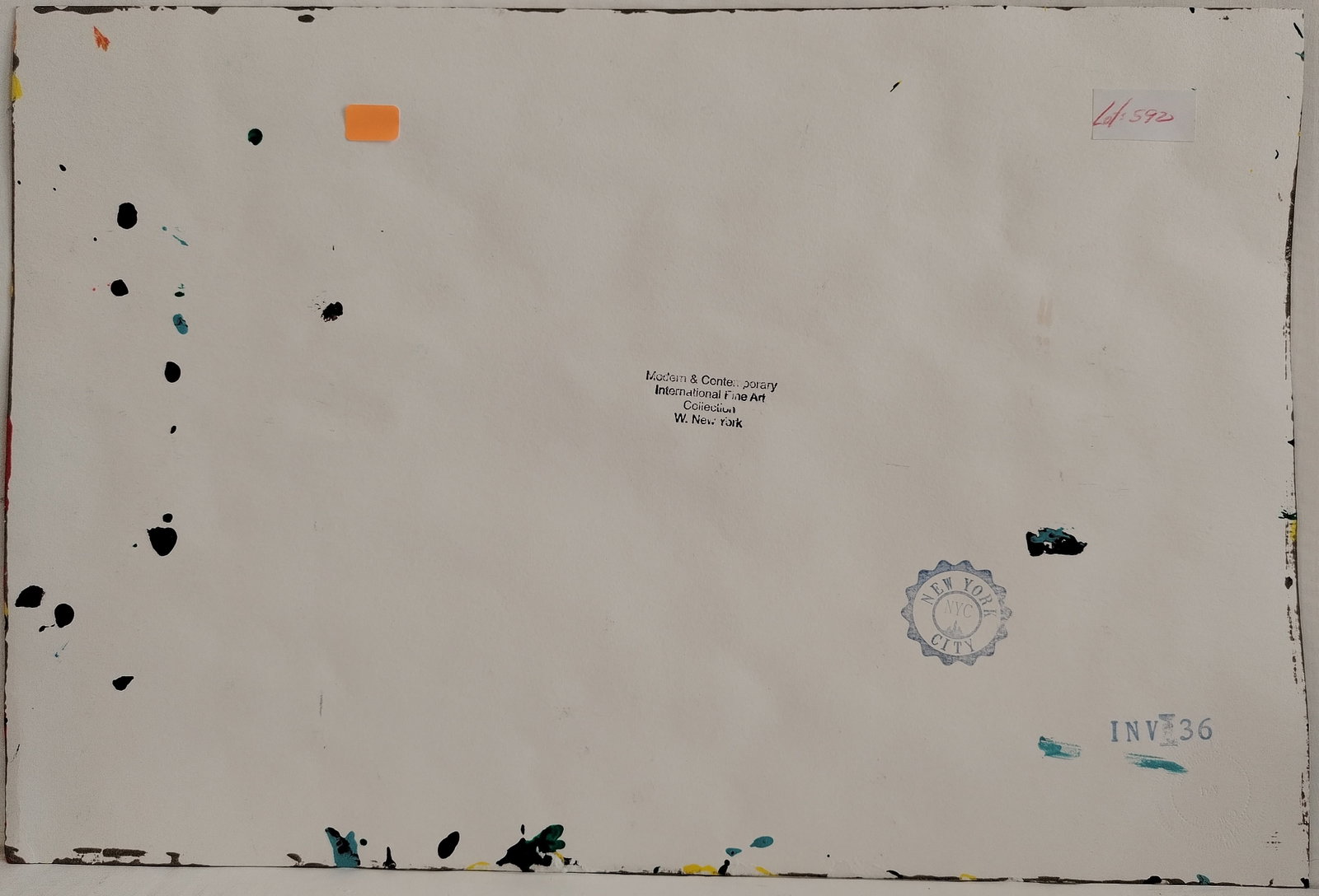 Jackson Pollock Abstract Painting on Cardboard. - 2