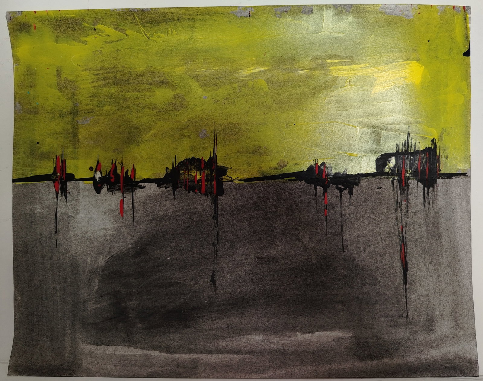 Original Mixed Media Abstract MA Gloucester Art Painting (1 of 2)