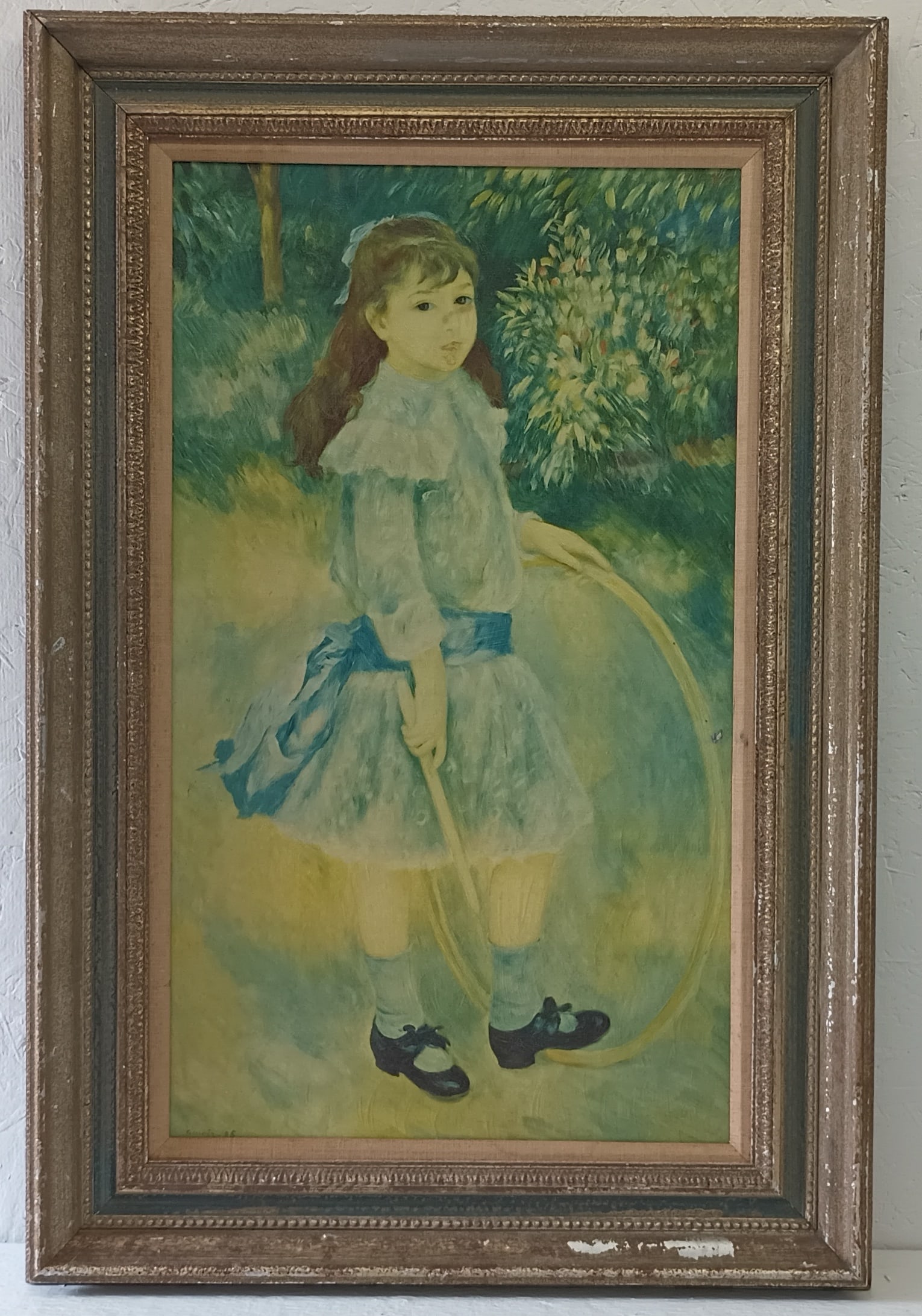 Vintage Print on Canvas Framed - Nettle Creek - Framed: Vintage Print on Canvas Framed - Nettle Creek - Framed Approx Painting Size: 29 x 17 Inches Approx Frame Size: 25 x 37 1/2 x 2 Inches .Good condition. See photos as part of the description. We pack & 