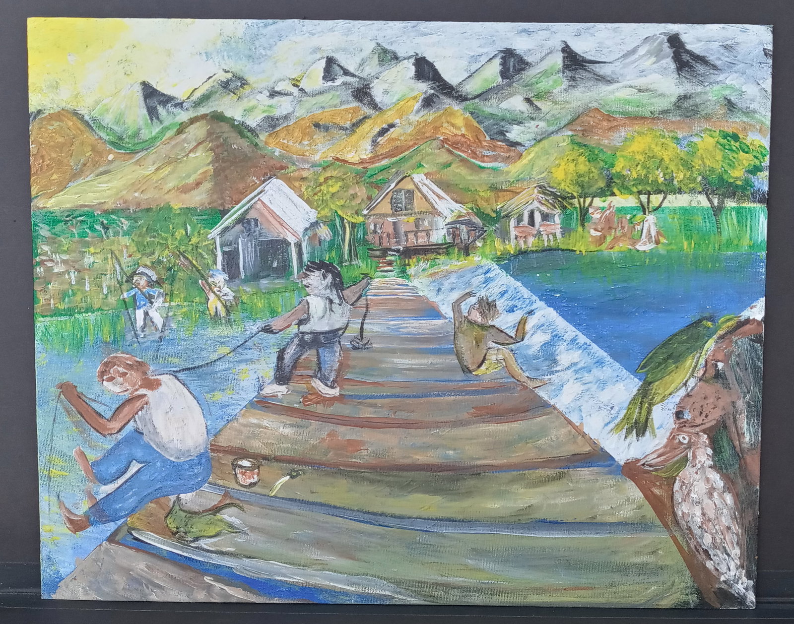Expressions of Madness of The Mentally ill Oil Painting: Expressions of Madness of The Mentally ill Oil Painting on Canvas board. Rare Expressions of Madness the Art of The Mentally ill Surreal Painting.This and other paintings come from a mental health ins